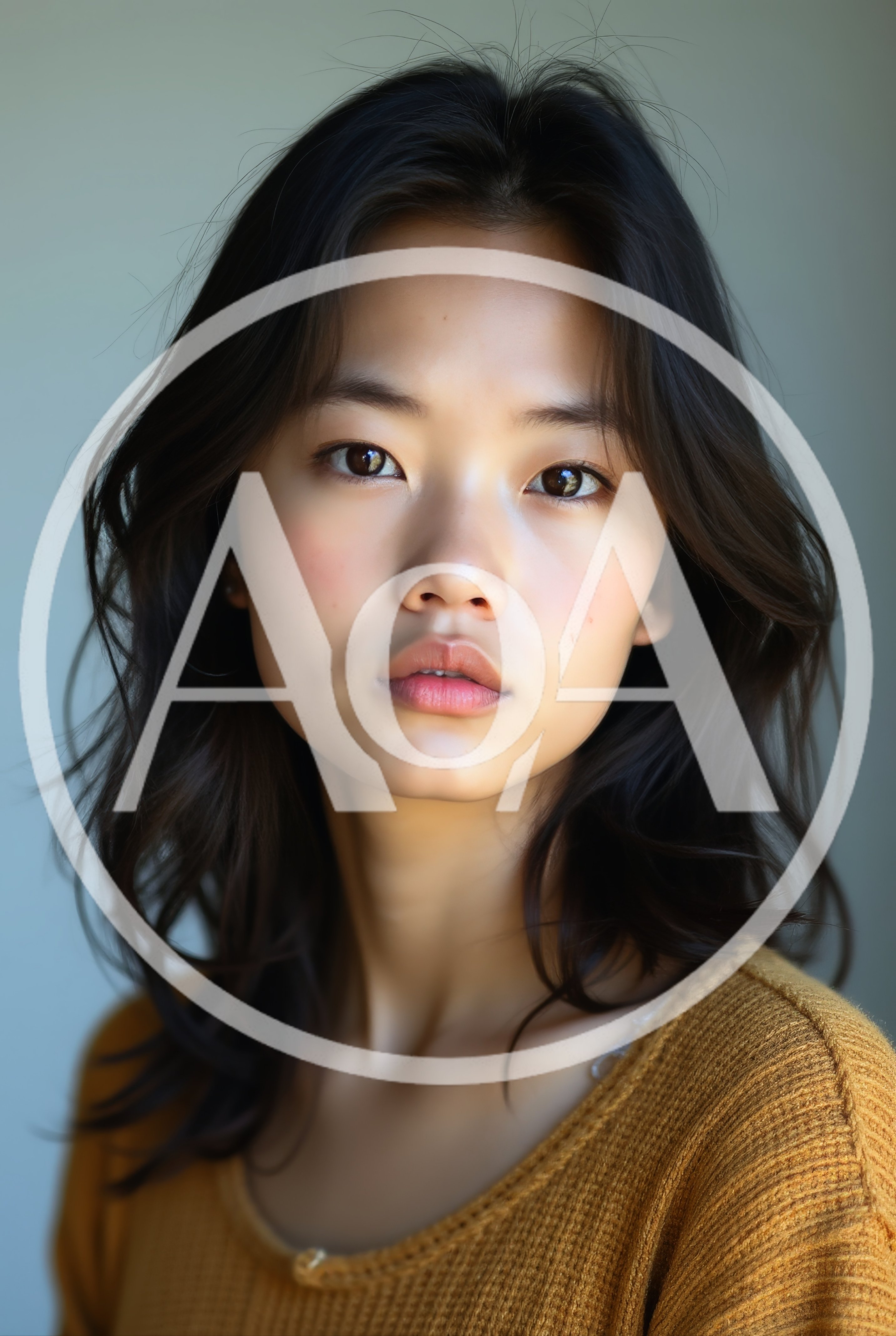 Portrait Of A Young Asian Woman With Natural Makeup