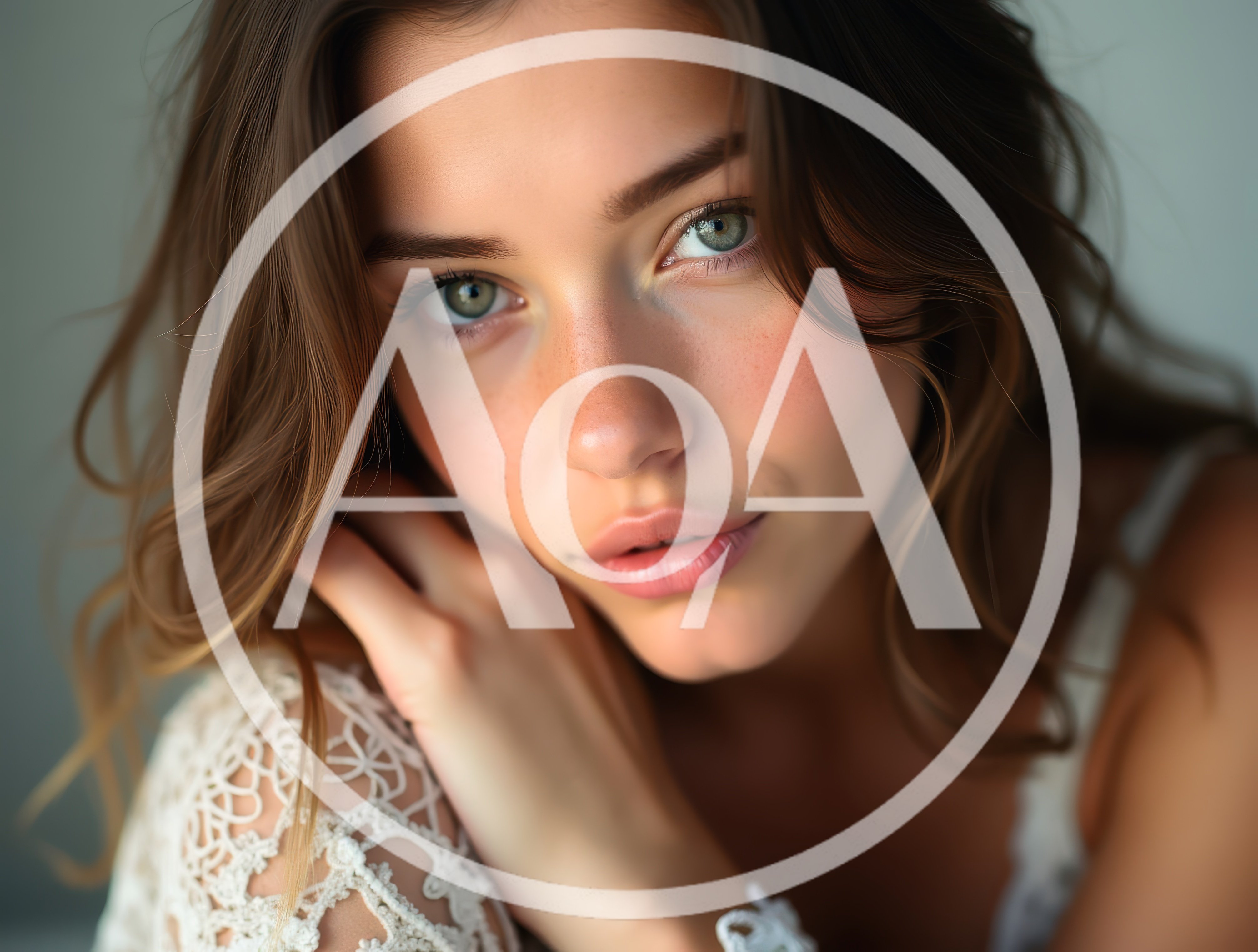 Portrait Of A Young Woman With Natural Makeup
