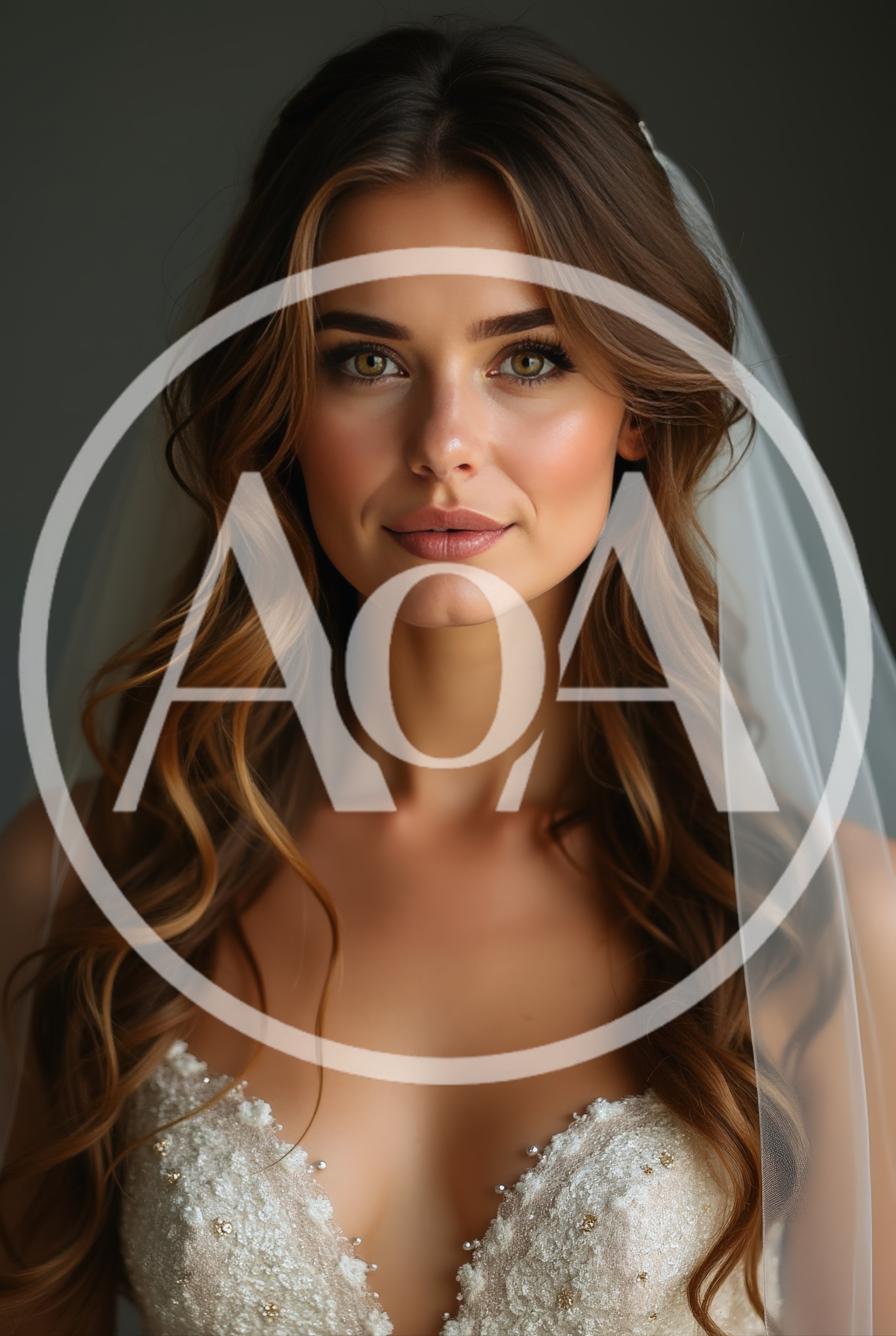 Portrait Of A Beautiful Bride In A Wedding Dress