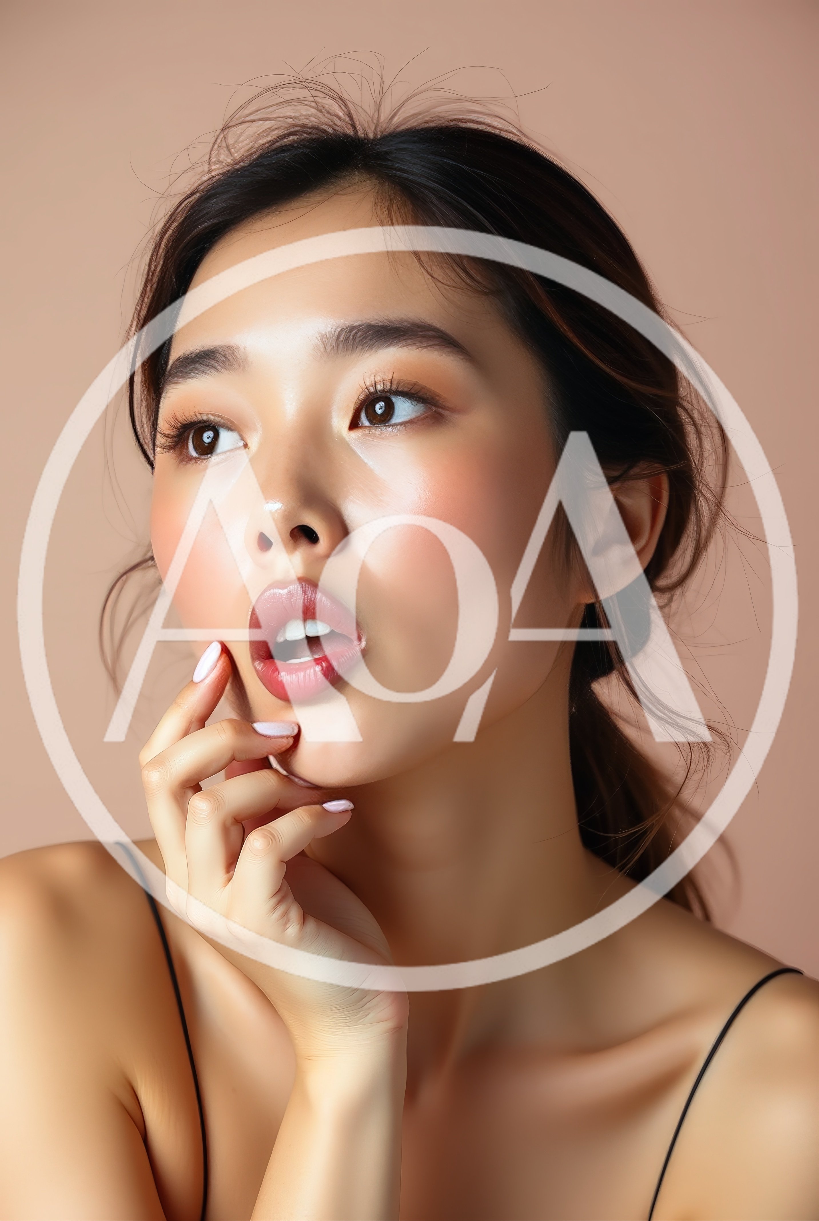 Portrait Of A Young Asian Woman With Natural Makeup