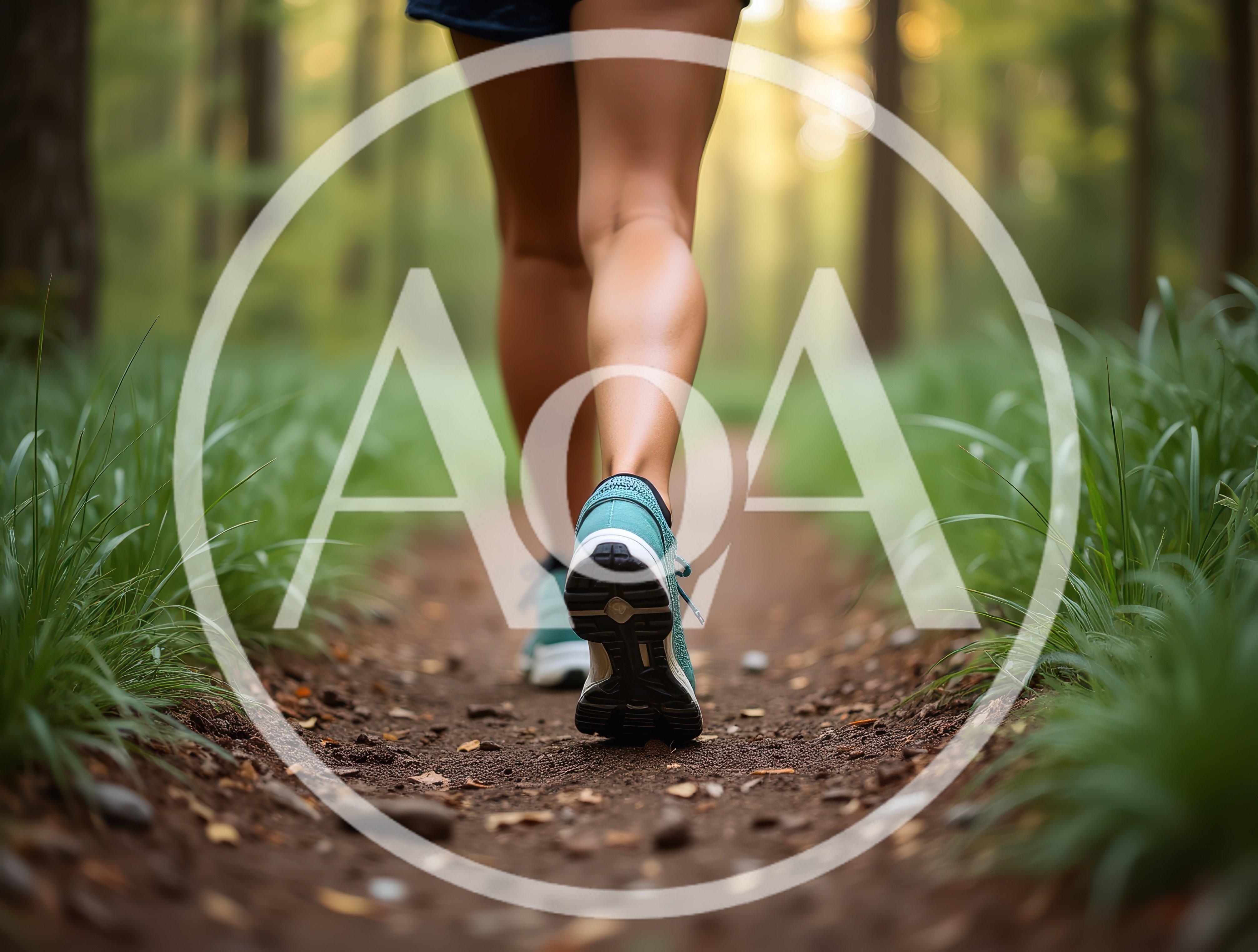 Person Walking Along A Dirt Trail In The Forest