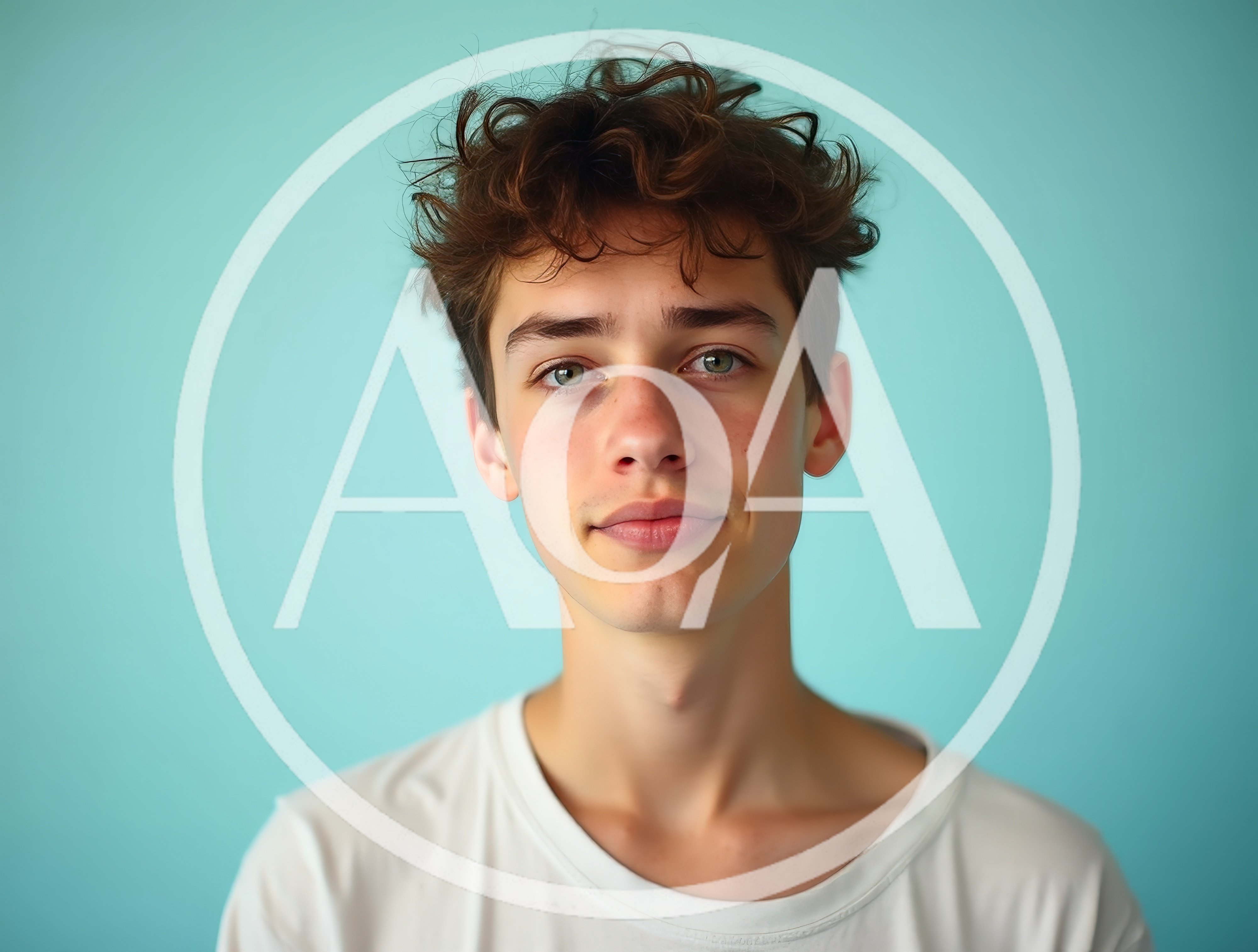 Portrait Of A Young Man With Messy Hair