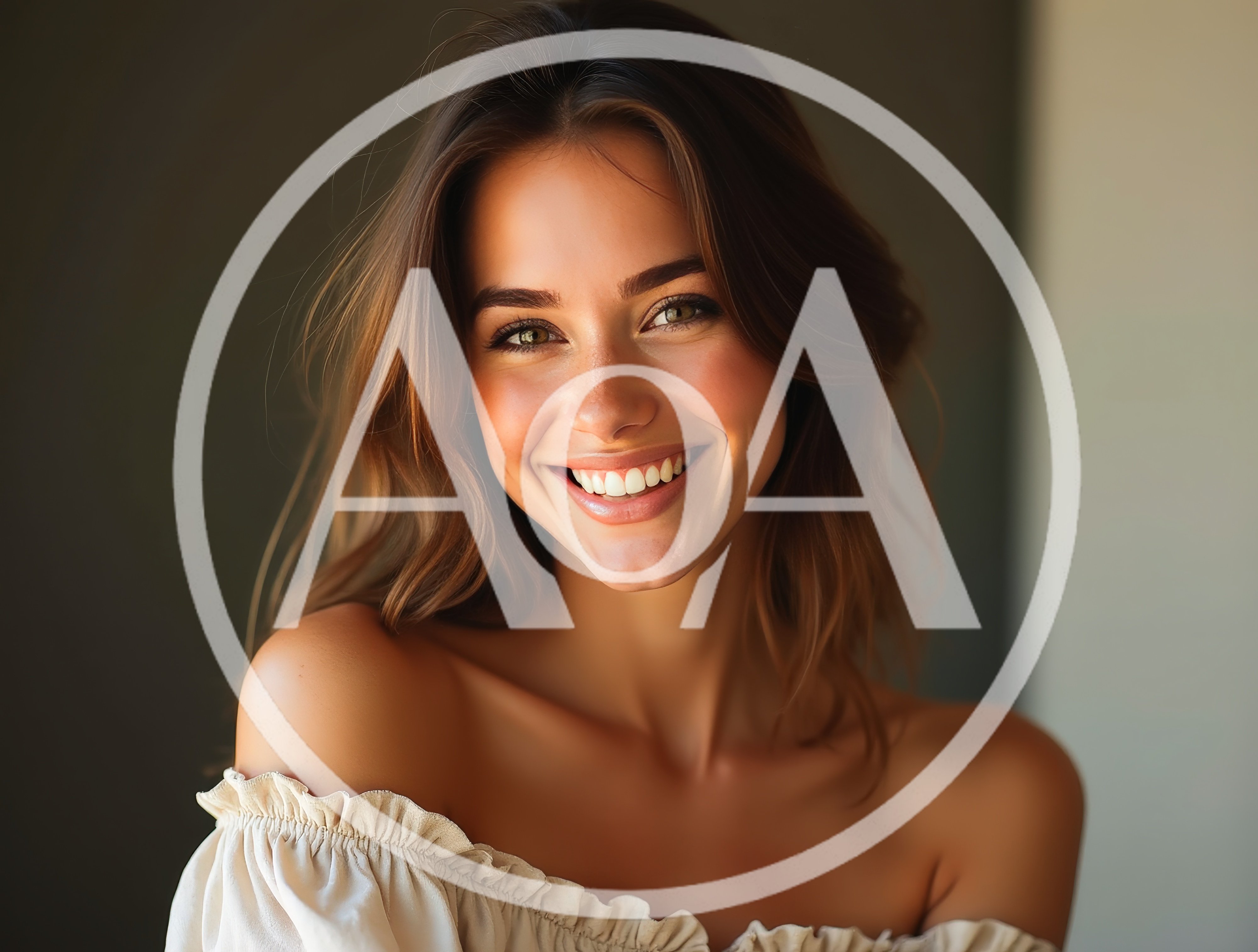 Portrait Of A Smiling Young Woman With Natural Makeup