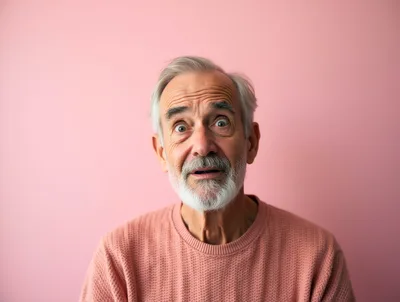 Surprised Senior Man Looking At Camera