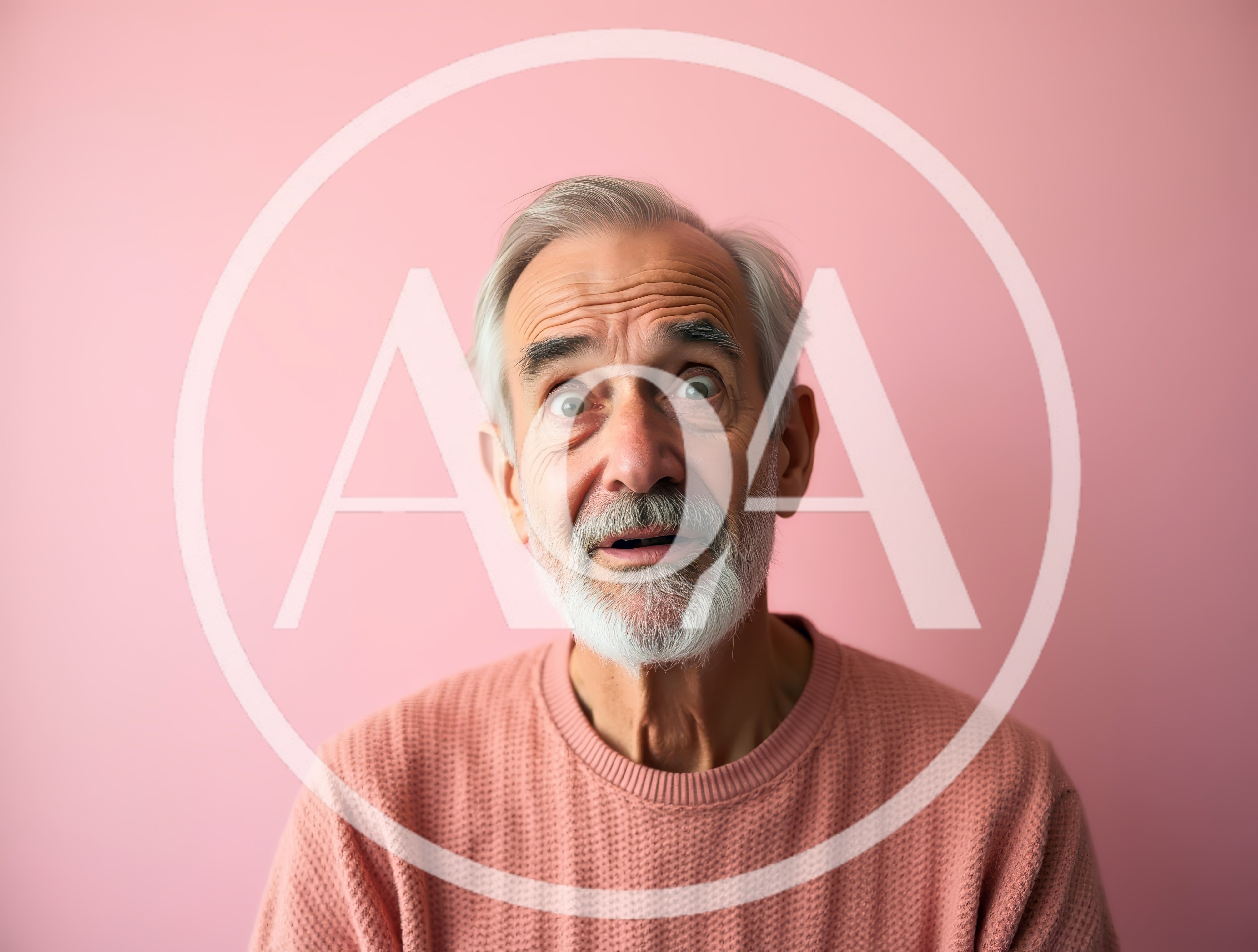 Surprised Senior Man Looking At Camera