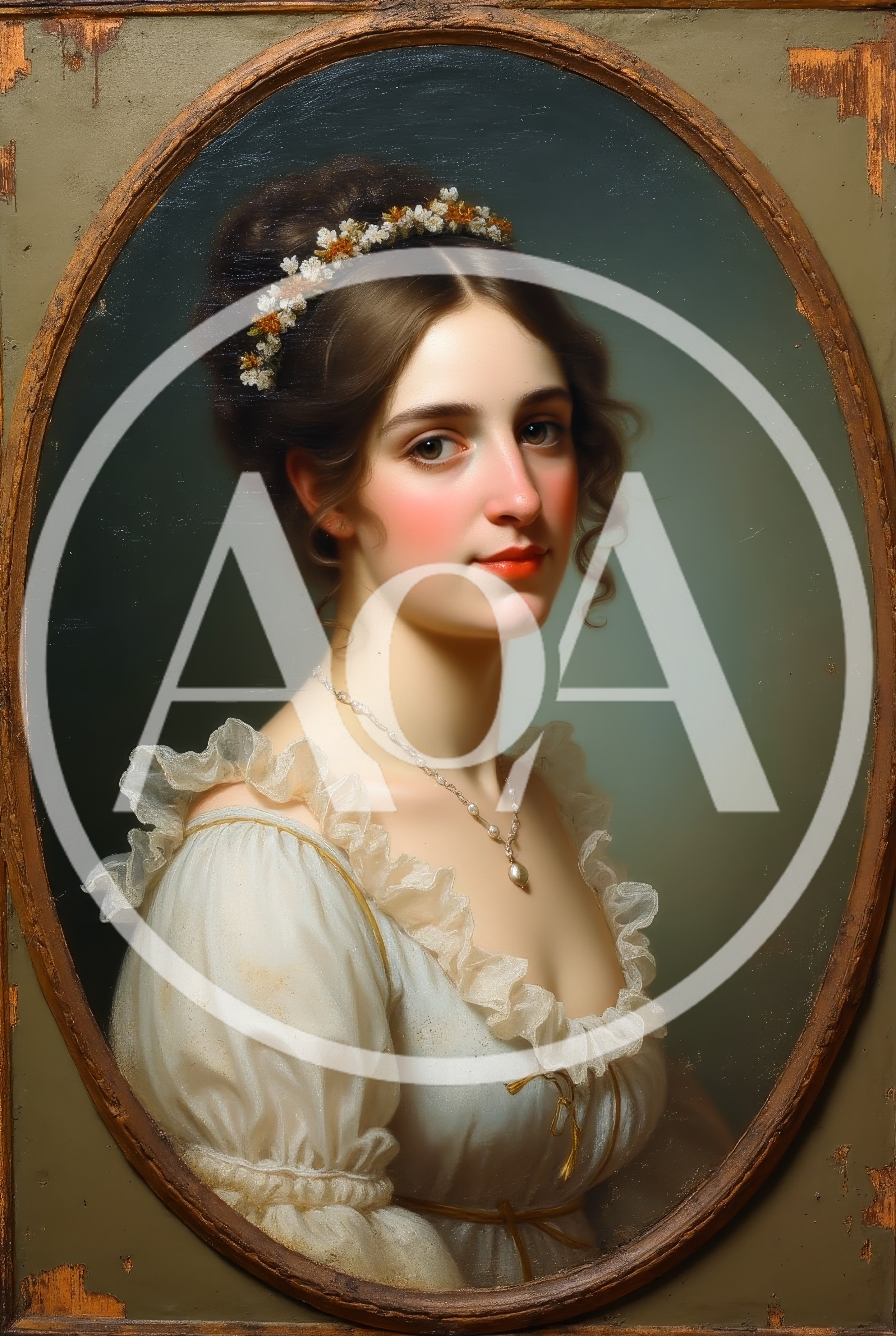 Portrait Of A Young Woman In Regency Style