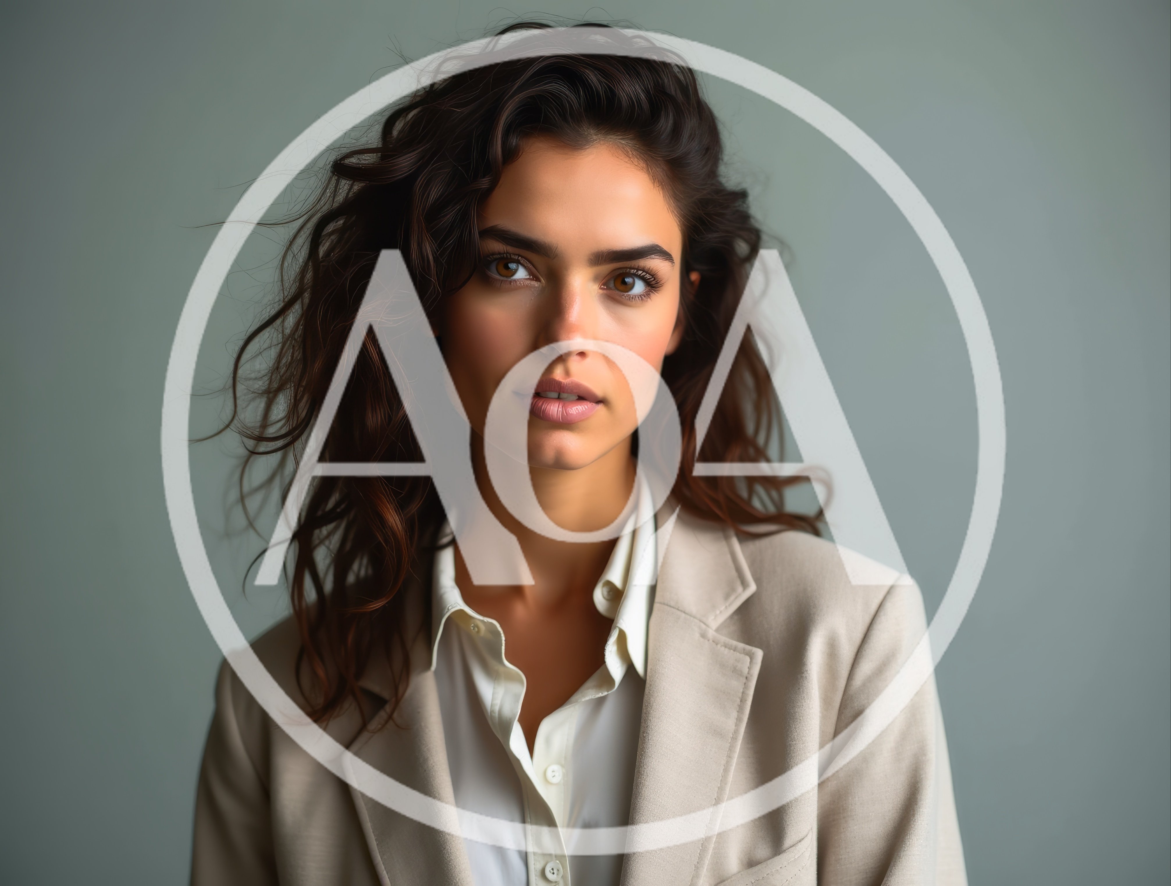 Portrait Of A Professional Woman In A Beige Blazer