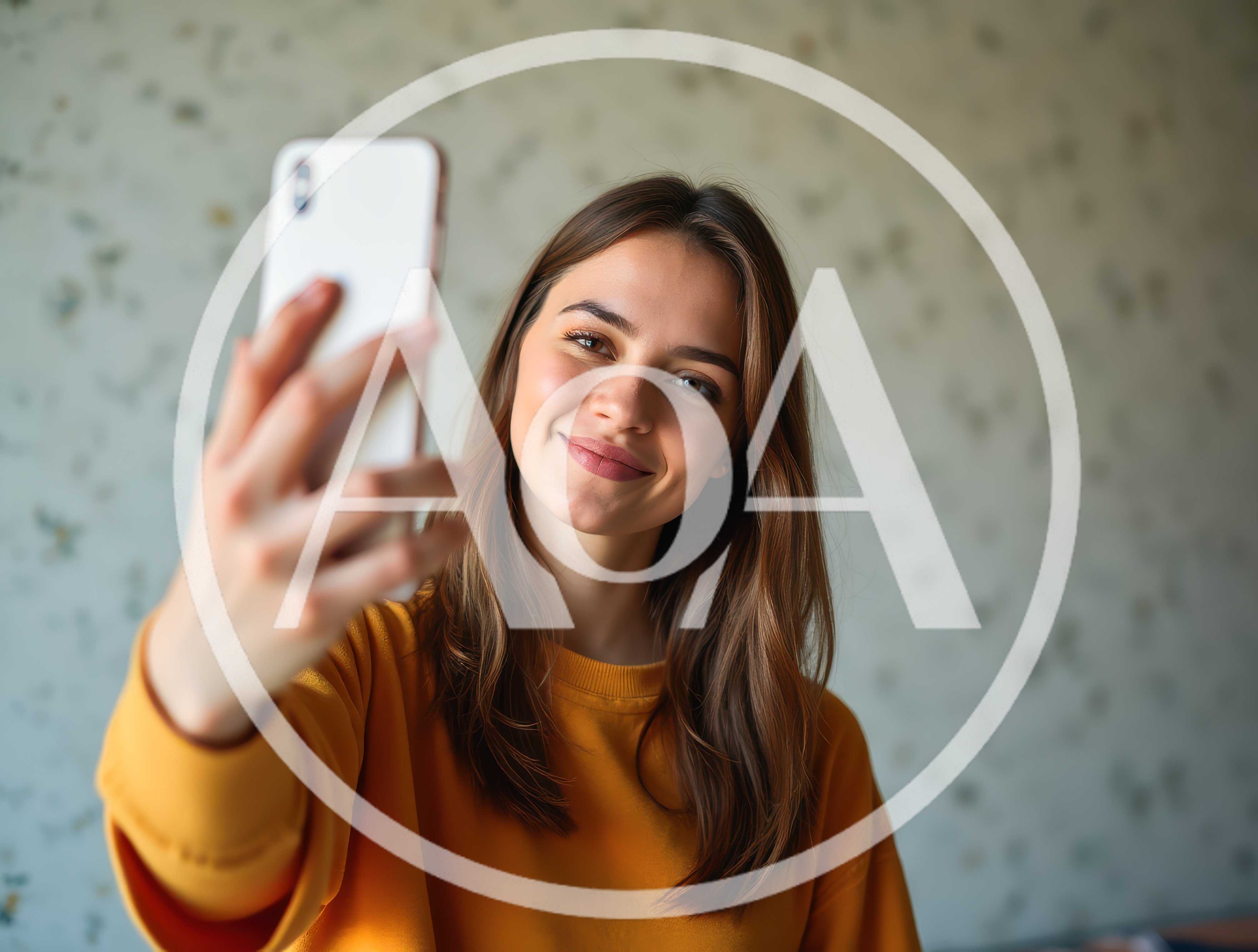 Young Woman Taking A Selfie With Her Smartphone