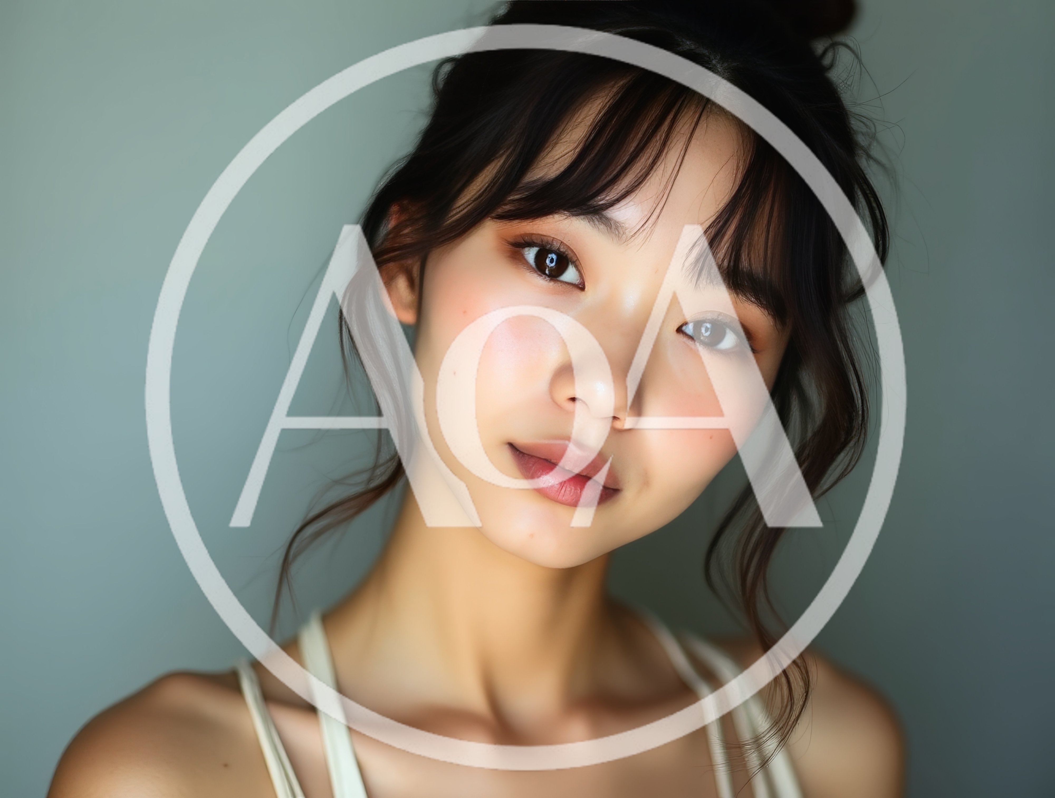 Portrait Of A Young Asian Woman With Natural Makeup