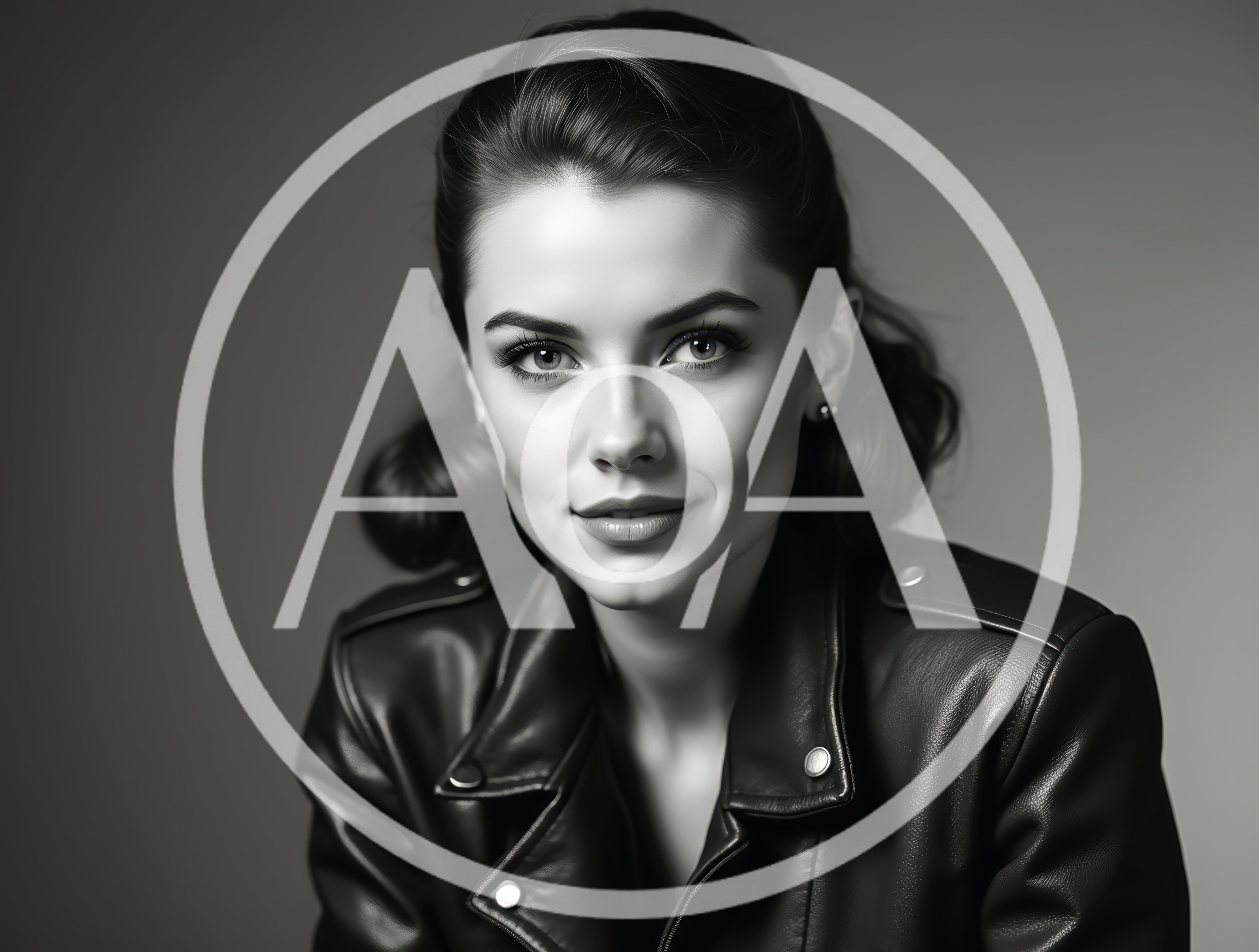 Portrait Of A Young Woman In A Leather Jacket