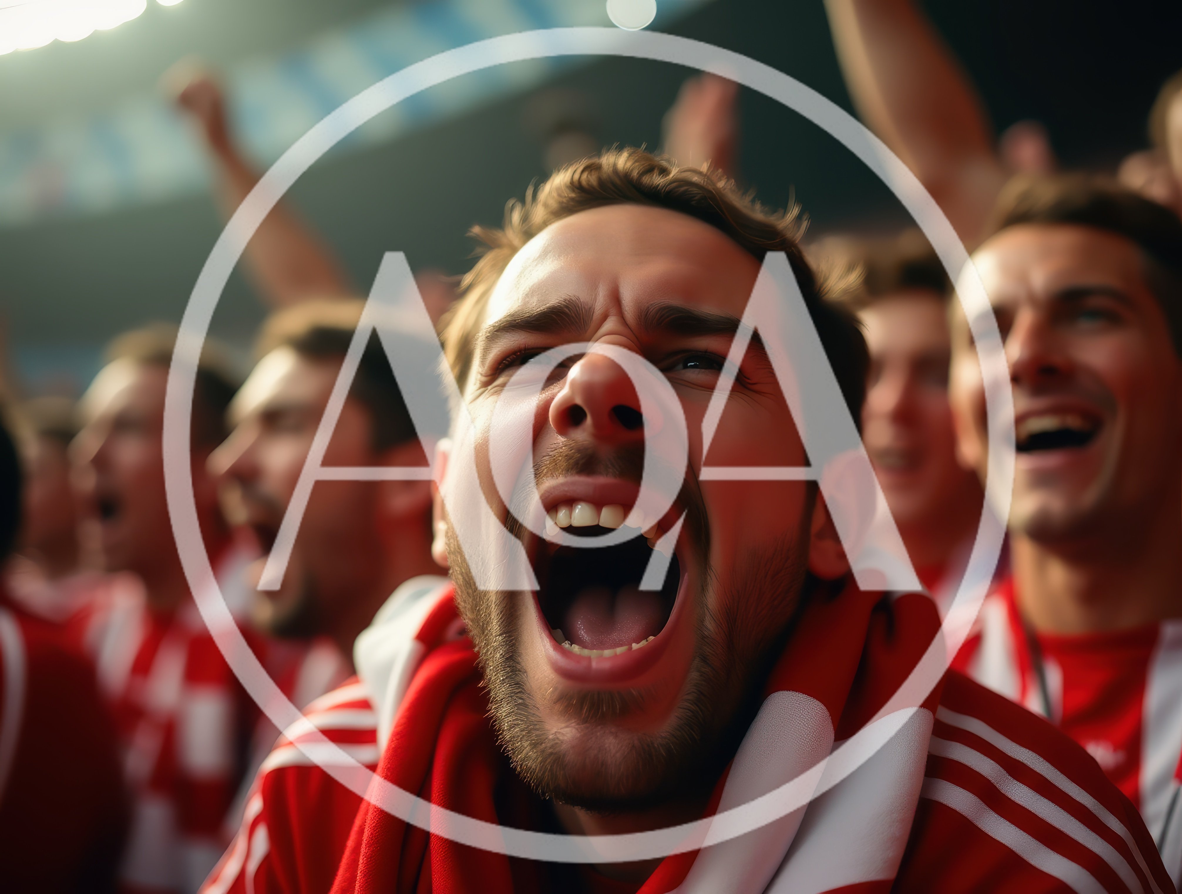Passionate Soccer Fans Cheering In Stadium