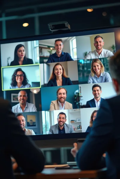 Business Team Participating In A Virtual Video Conference