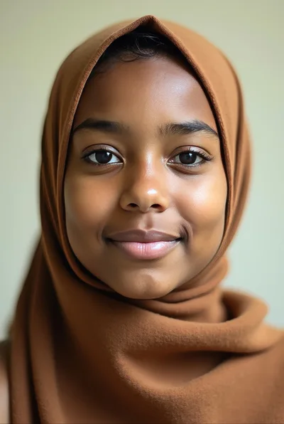 Portrait Of A Young Somali Girl Wearing A Hijab