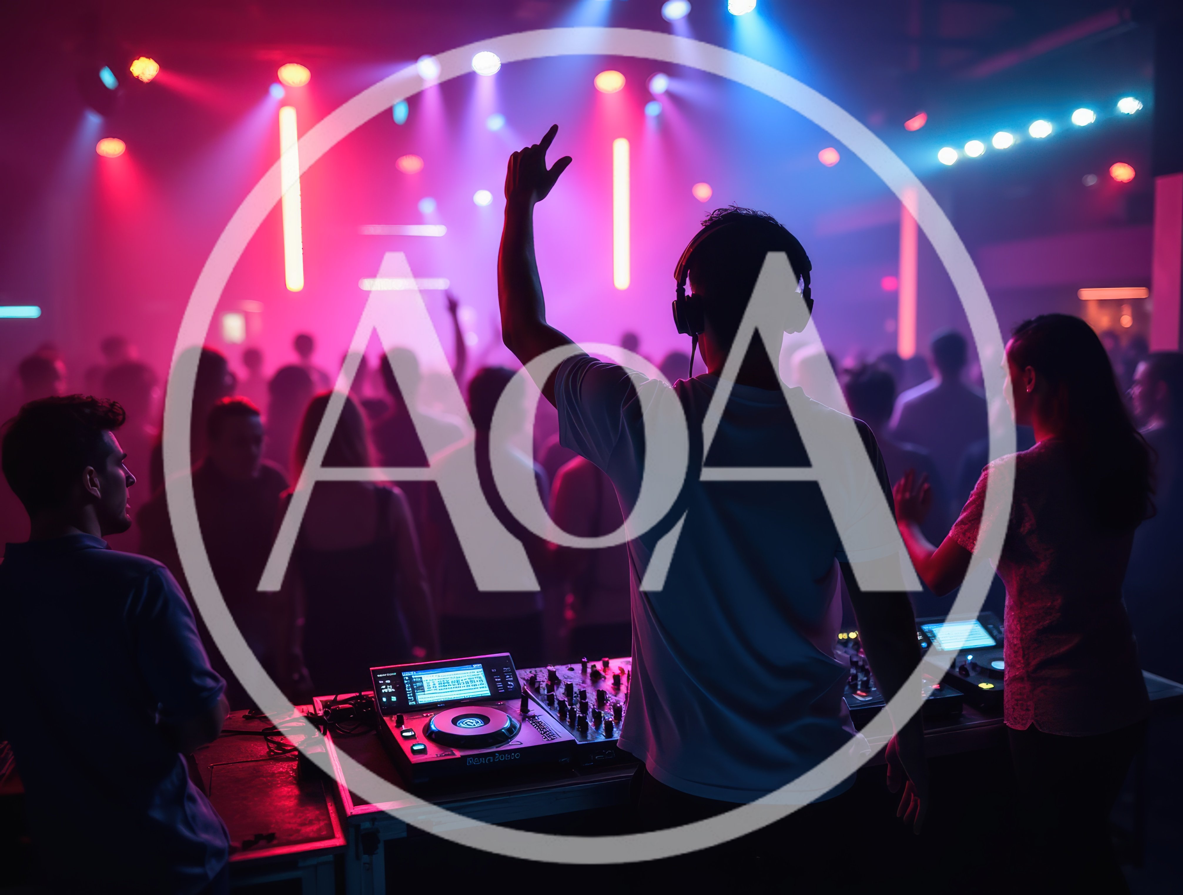 DJ Performing Live Set at Nightclub