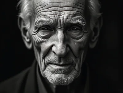 Close Up Portrait Of An Elderly Man