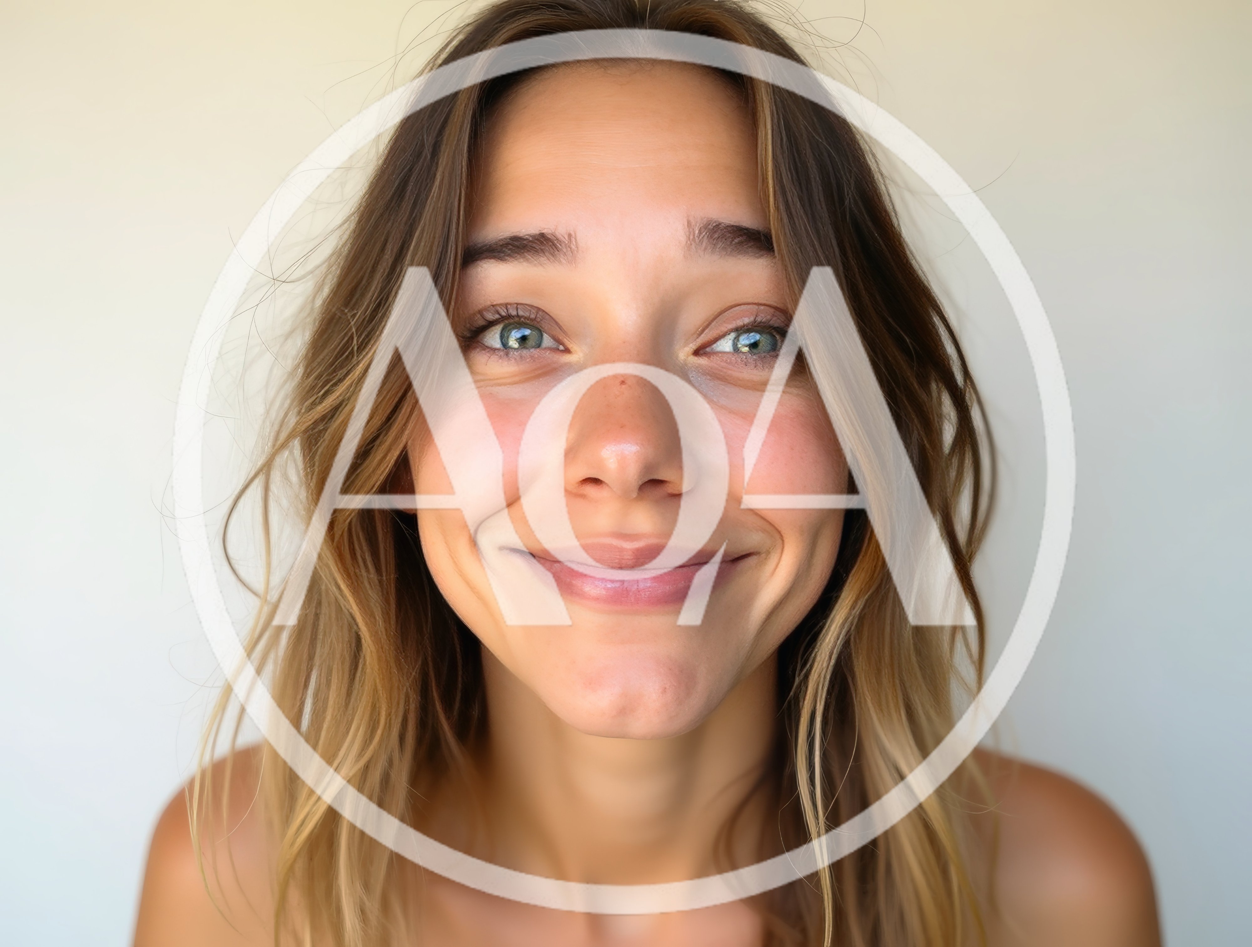 Portrait Of A Smiling Young Woman With Natural Makeup
