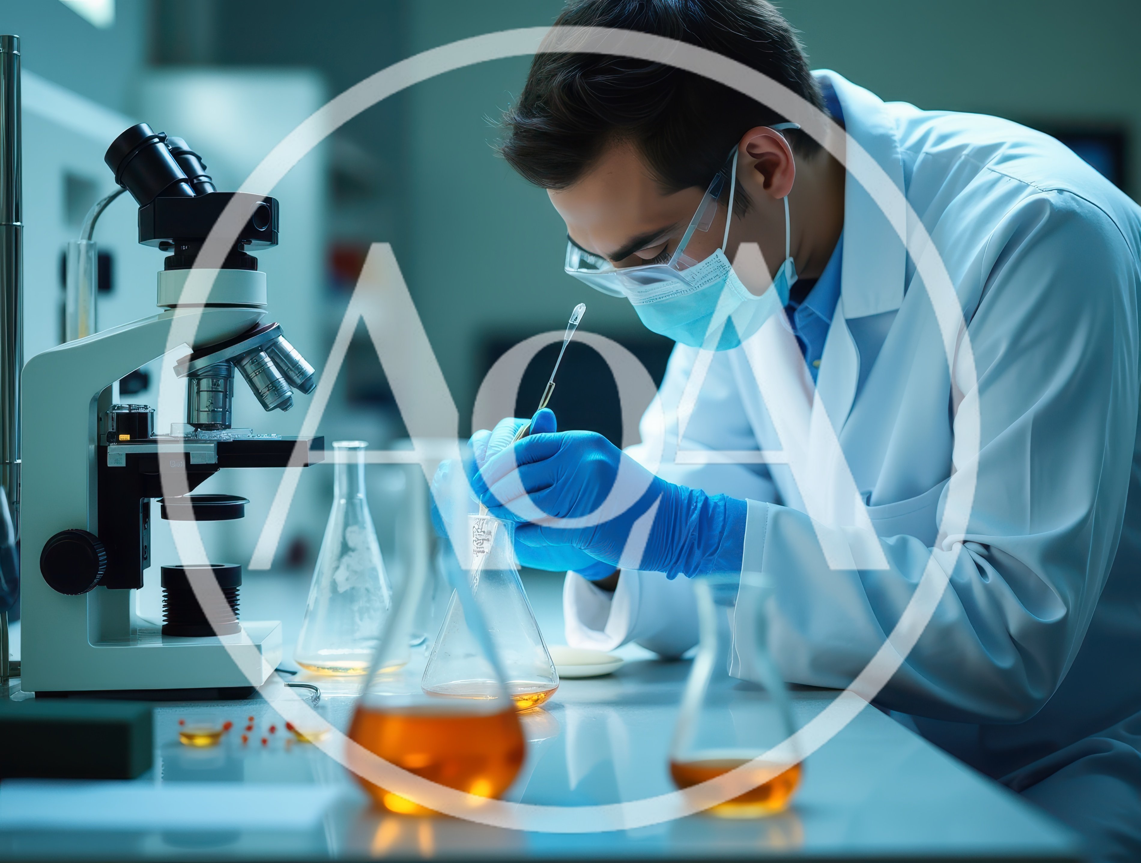 Scientist Conducting Chemical Research In A Laboratory