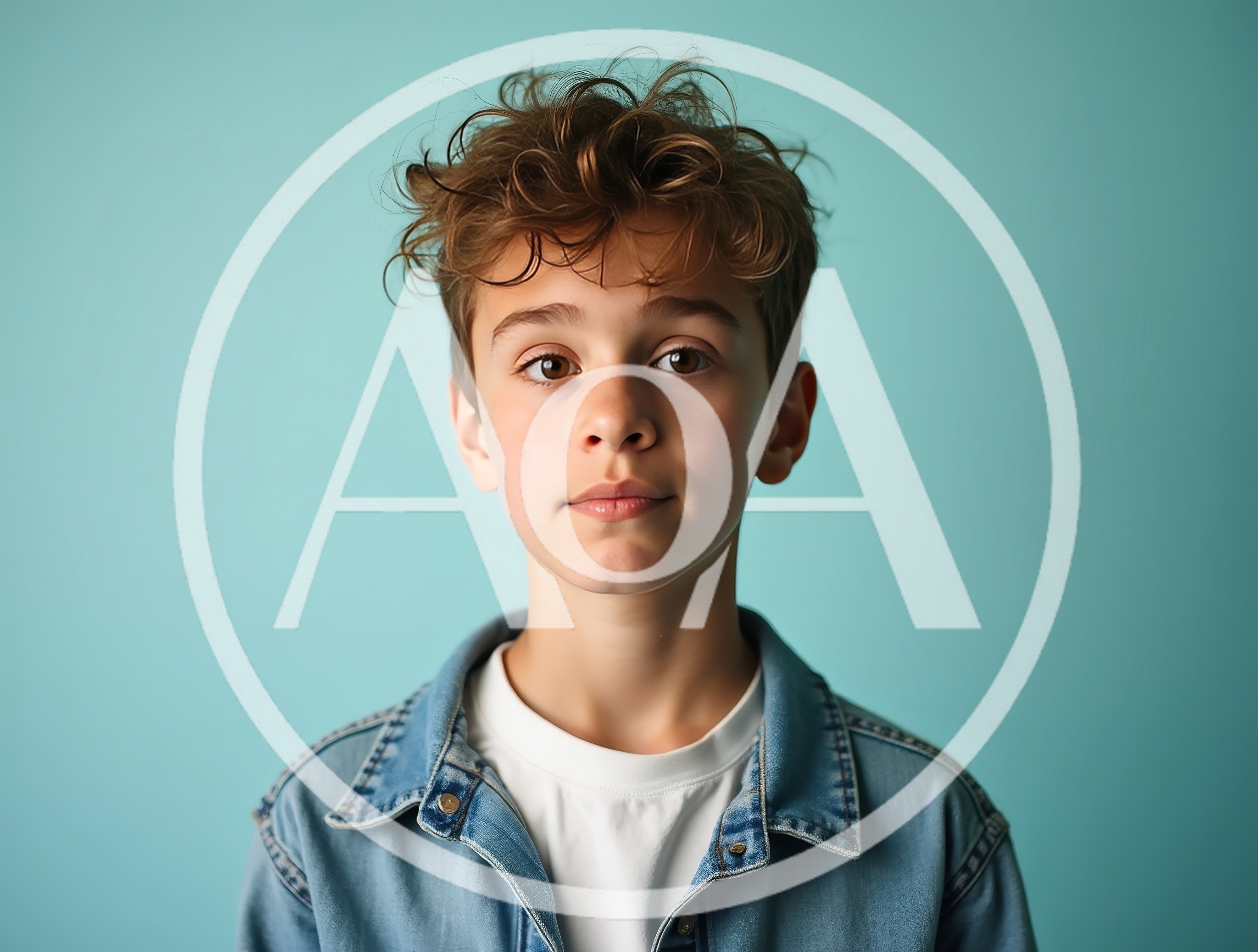 Portrait Of A Young Boy With Messy Hair