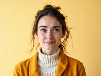 Portrait Of A Young Woman With A Playful Expression