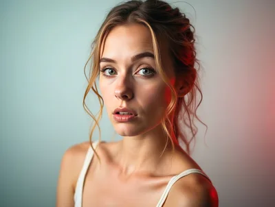 Portrait Of A Young Woman With Soft Lighting
