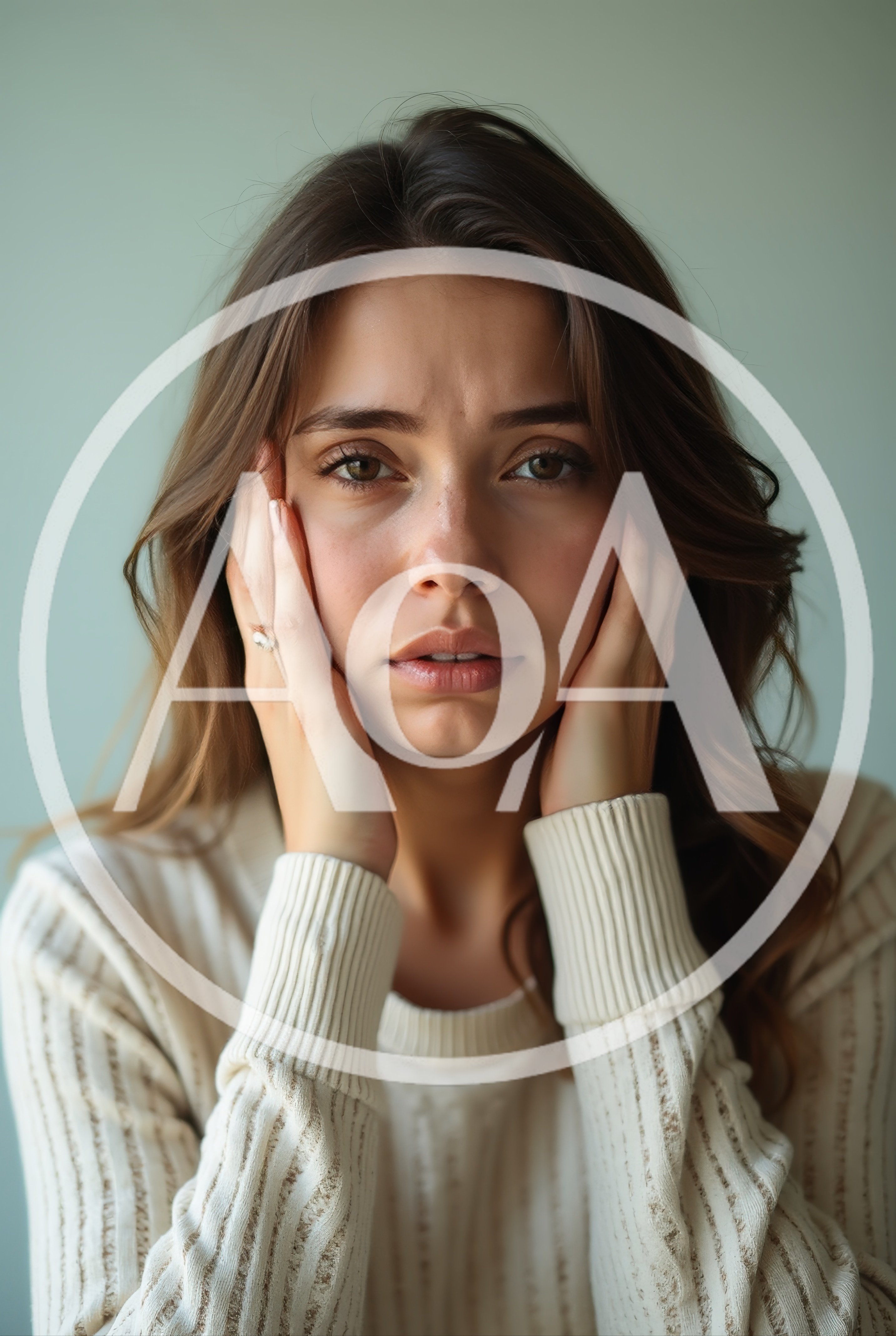 Portrait Of A Young Woman Expressing Sadness