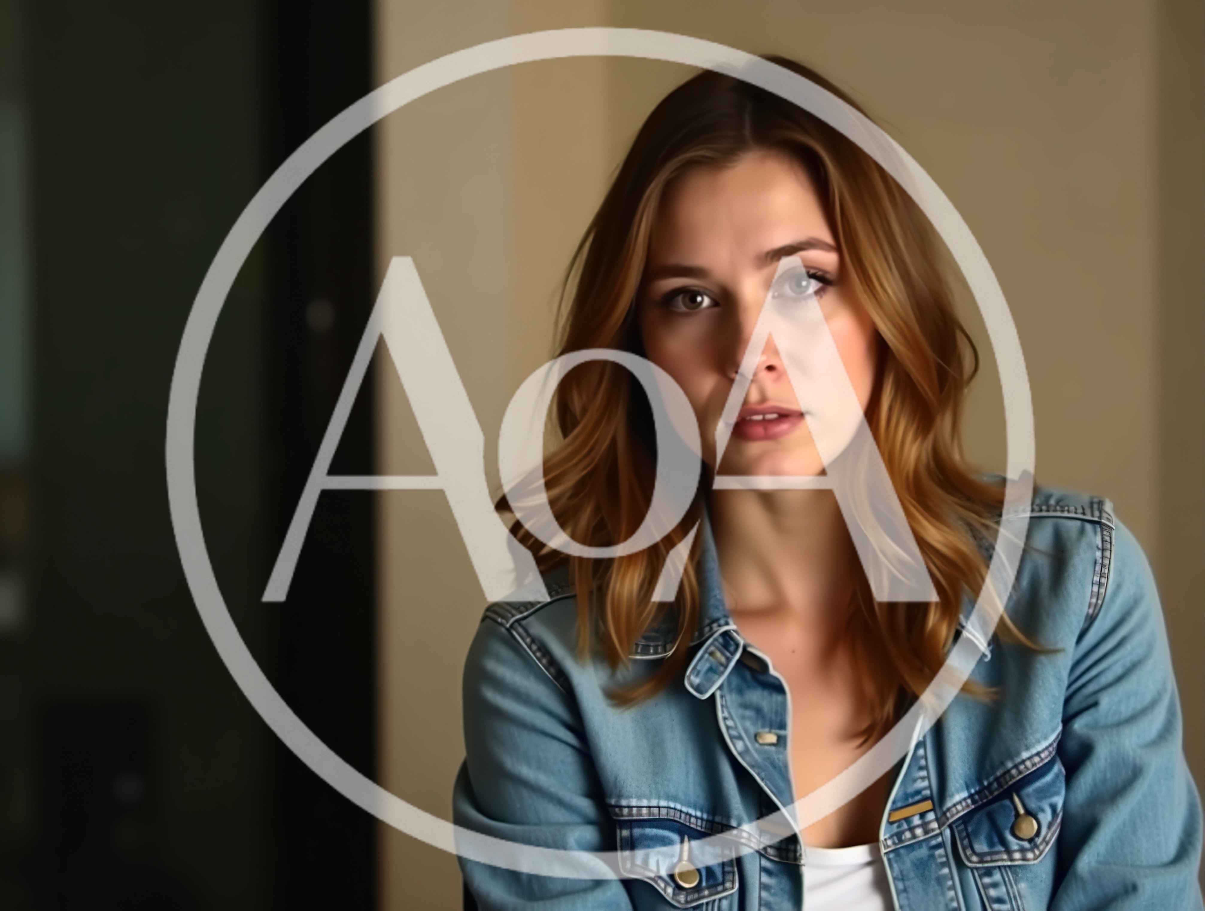 Portrait Of A Young Woman In Denim Jacket
