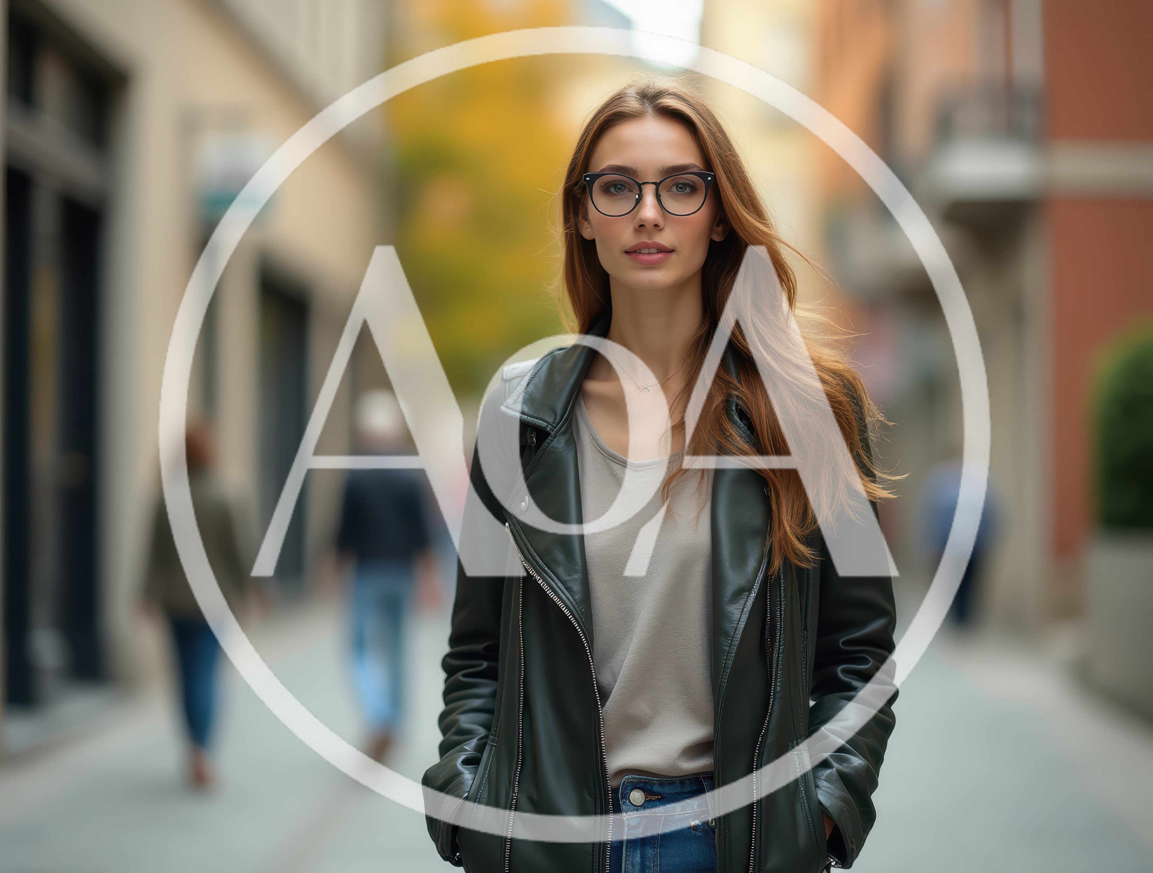 Young Woman Walking Down A City Street