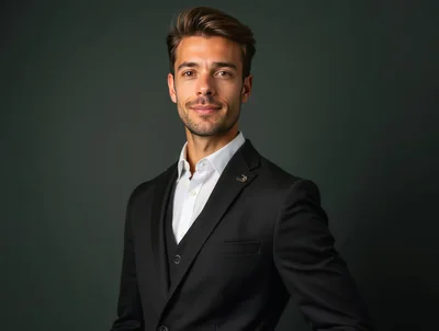 Professional Businessman In A Black Suit