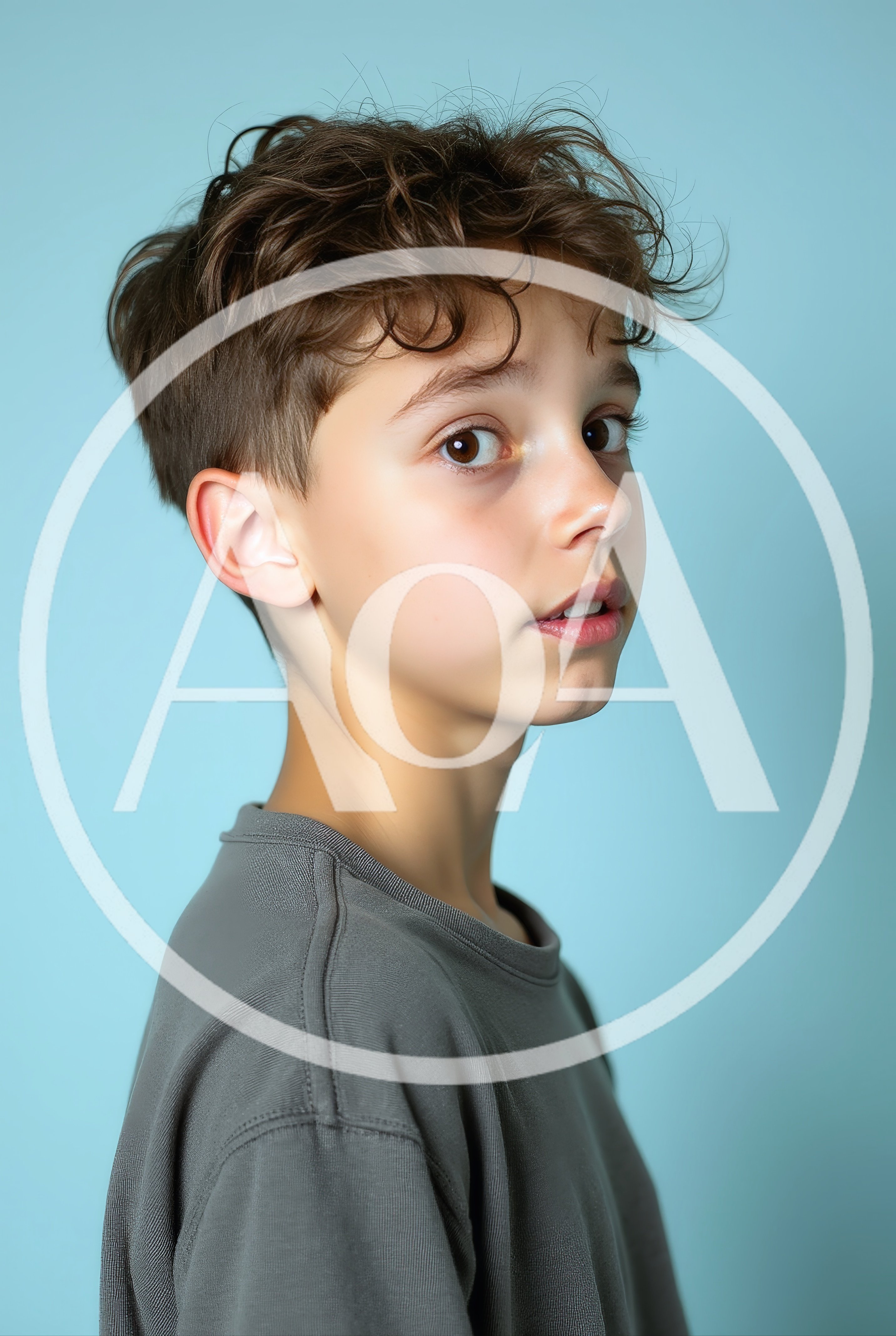 Portrait Of A Young Boy Looking At Camera