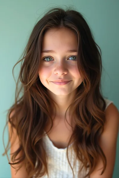 Portrait Of A Young Girl With Green Eyes