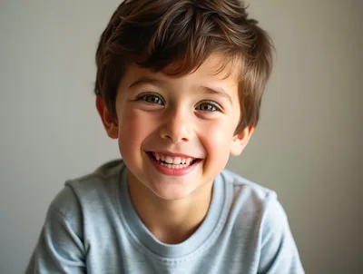 Portrait Of A Happy Young Boy Smiling