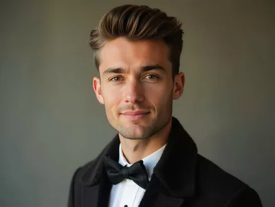 Portrait Of A Handsome Man In Formal Tuxedo