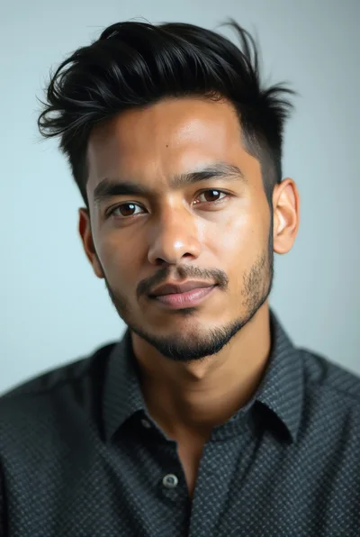 Portrait Of A Young Man With Stylish Hair