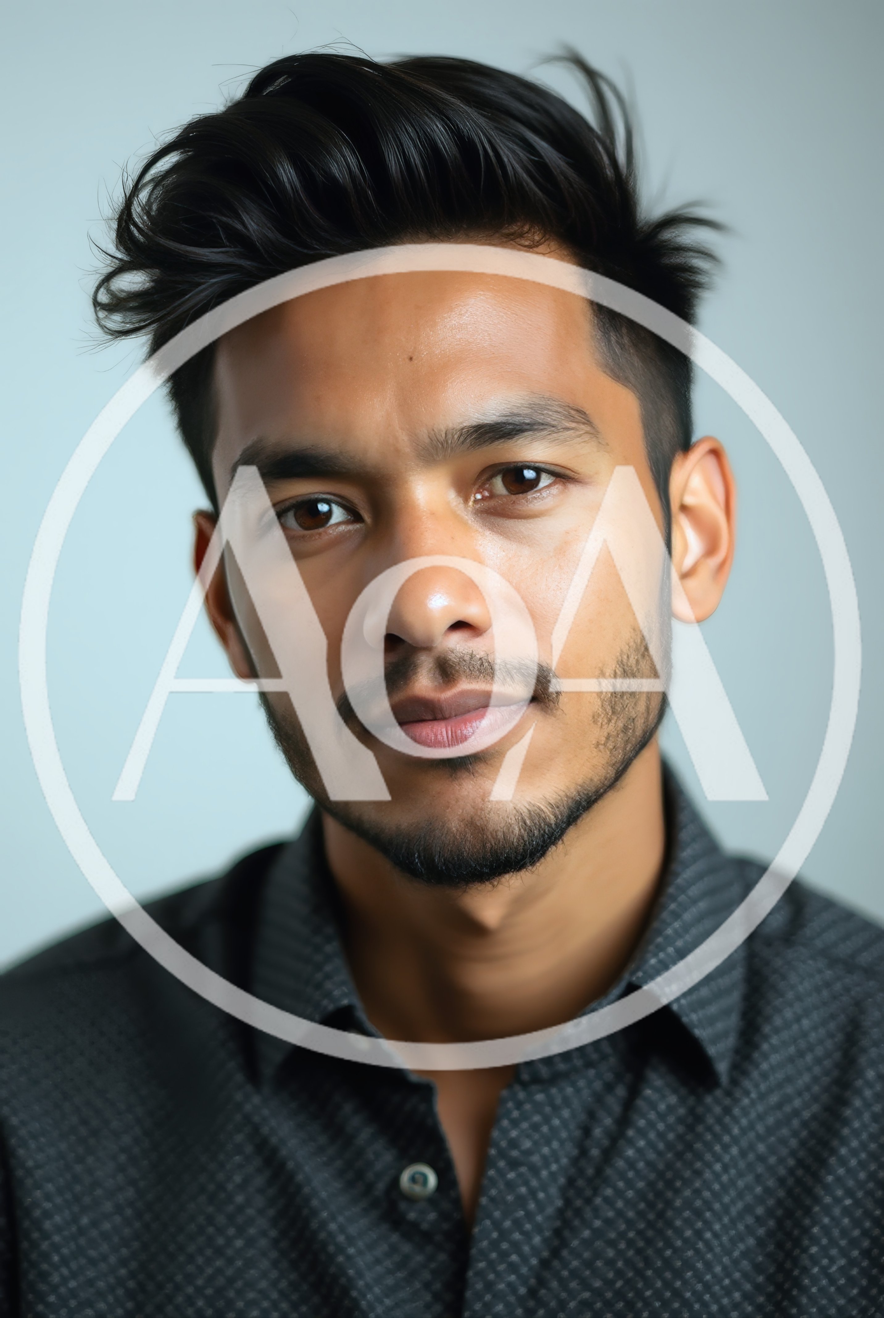Portrait Of A Young Man With Stylish Hair