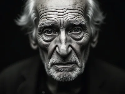 Close Up Portrait Of An Elderly Man