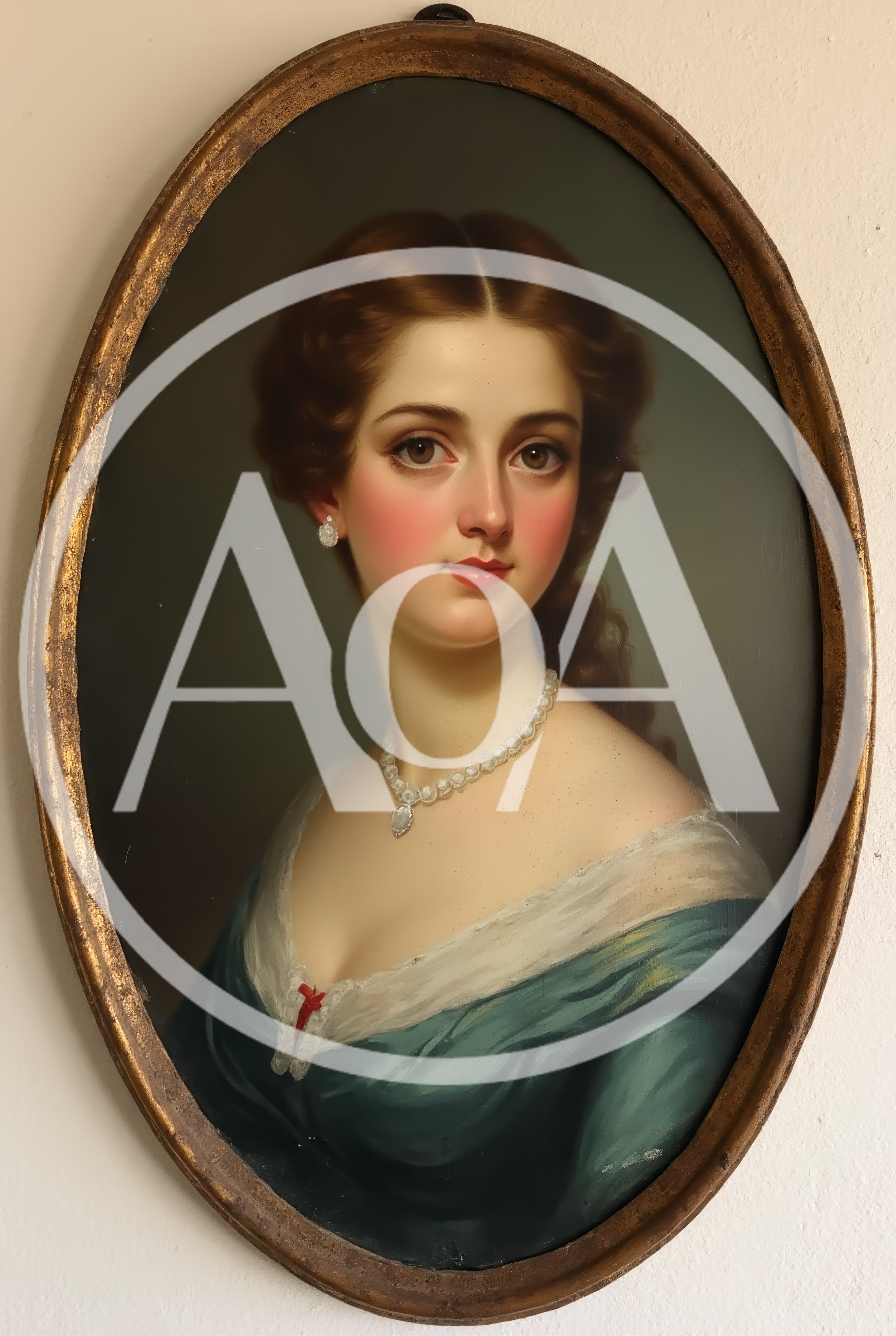 Oil Painting Portrait Of A Young Victorian Woman