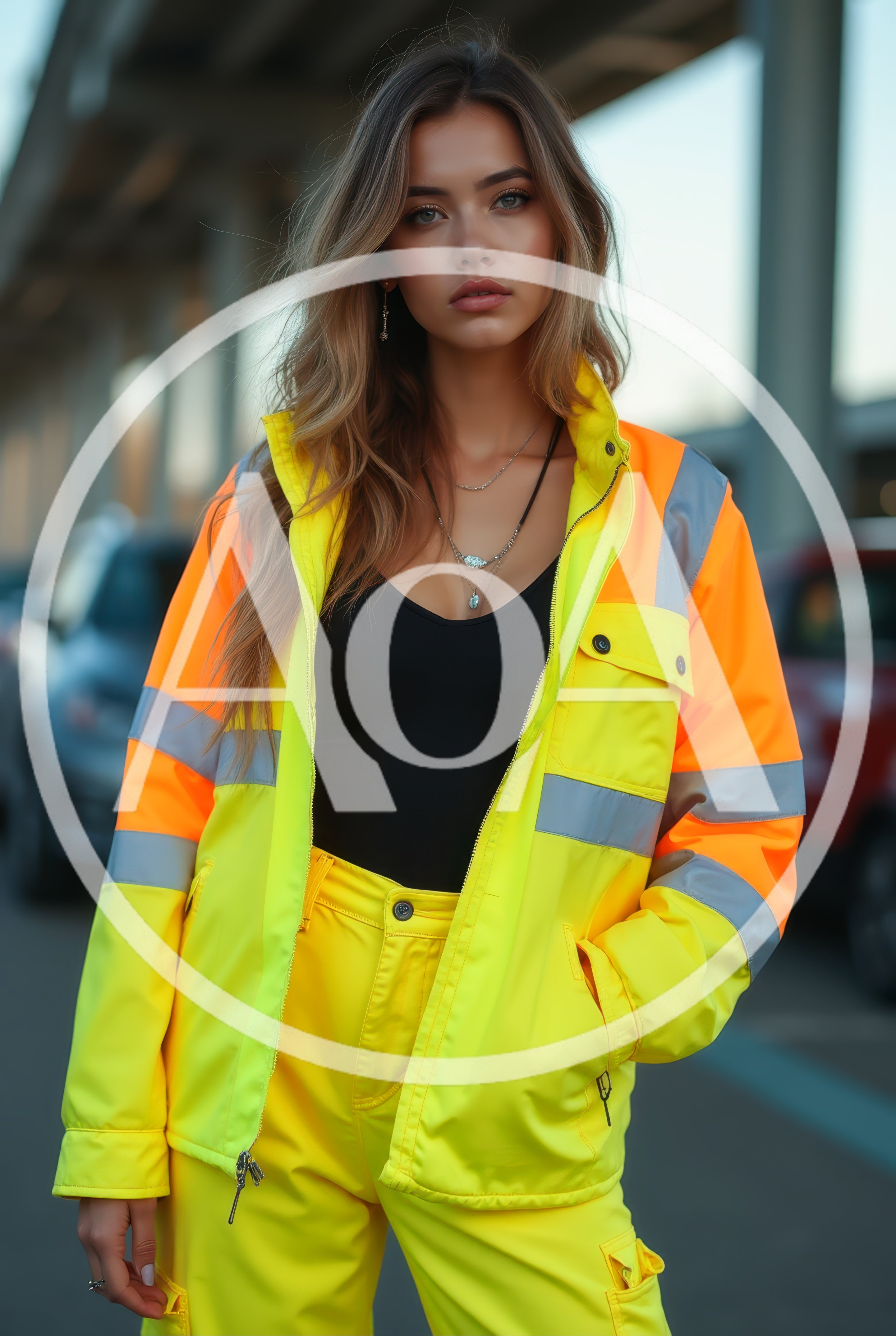 Young Woman Wearing High Visibility Construction Workwear