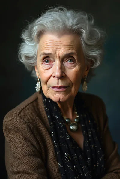 Portrait Of An Elegant Elderly Woman