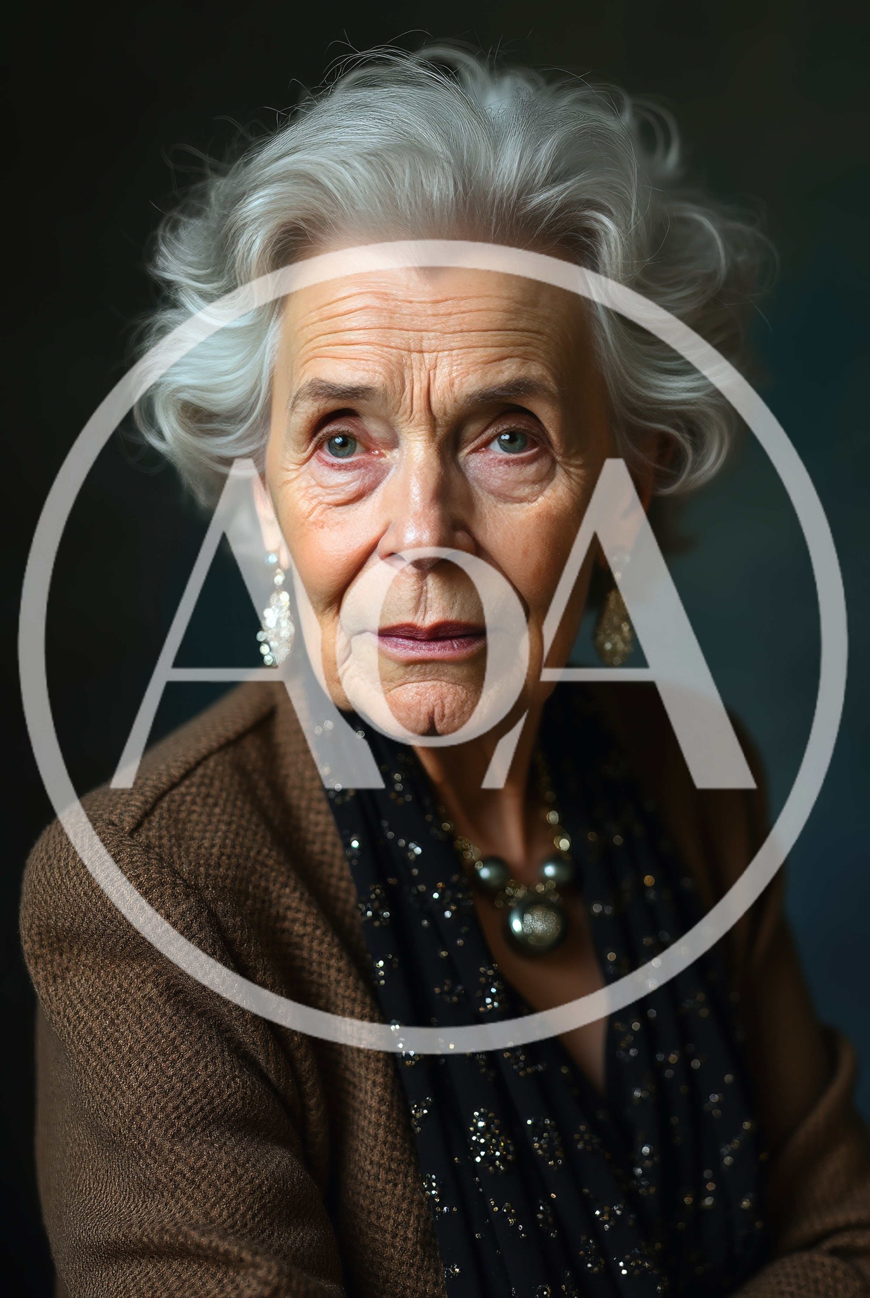 Portrait Of An Elegant Elderly Woman