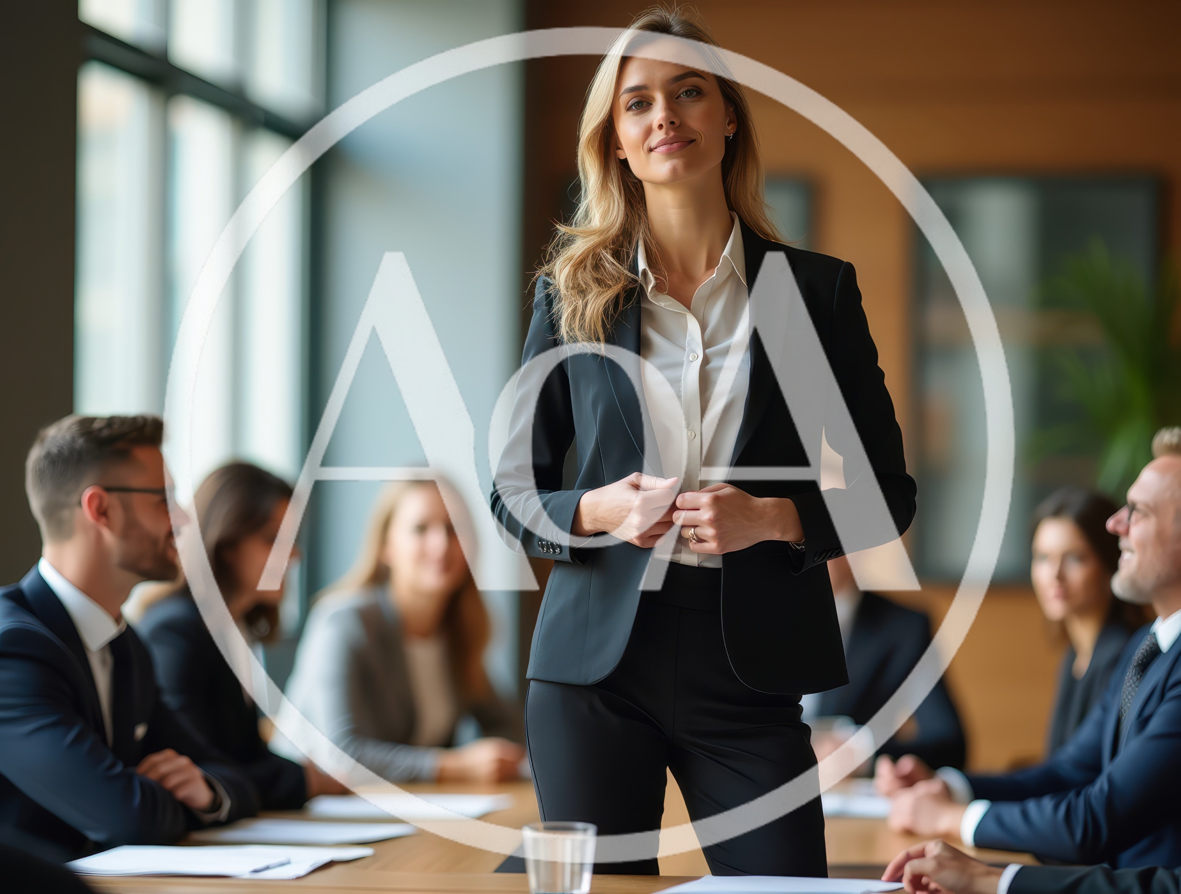Professional Businesswoman Leading A Corporate Boardroom Meeting