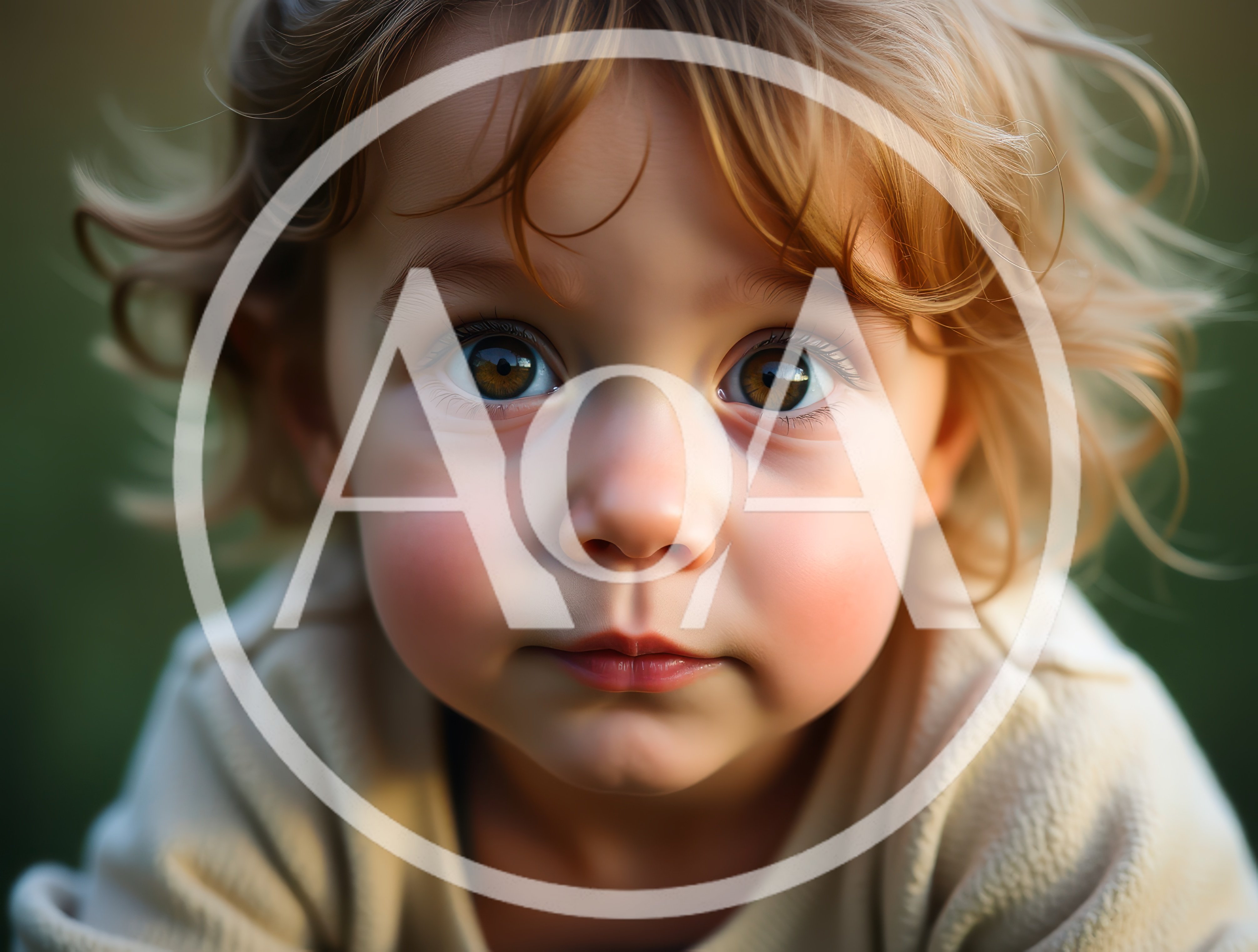 Close Up Portrait Of A Toddler With Curly Hair