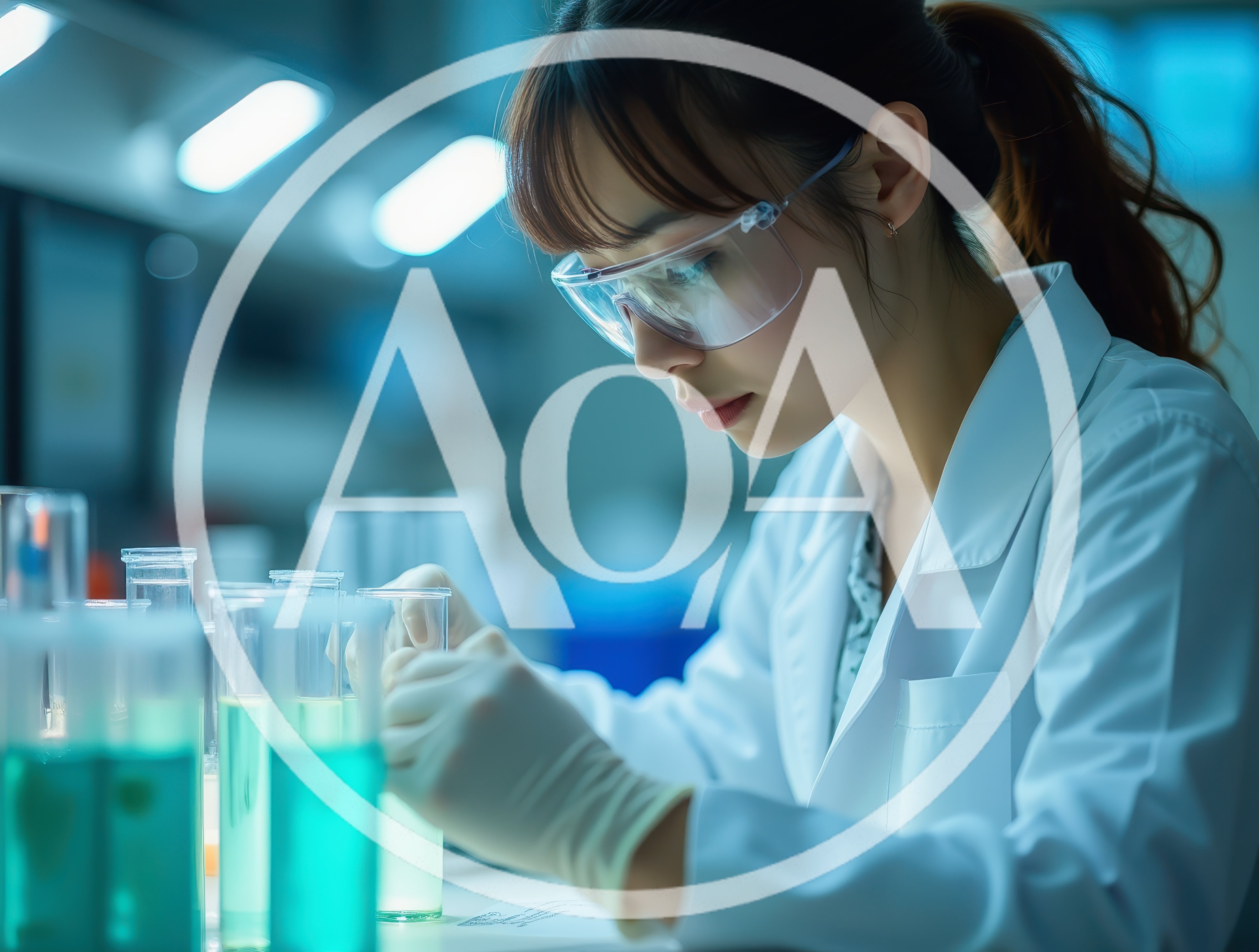 Female Scientist Conducting Chemical Research In Laboratory