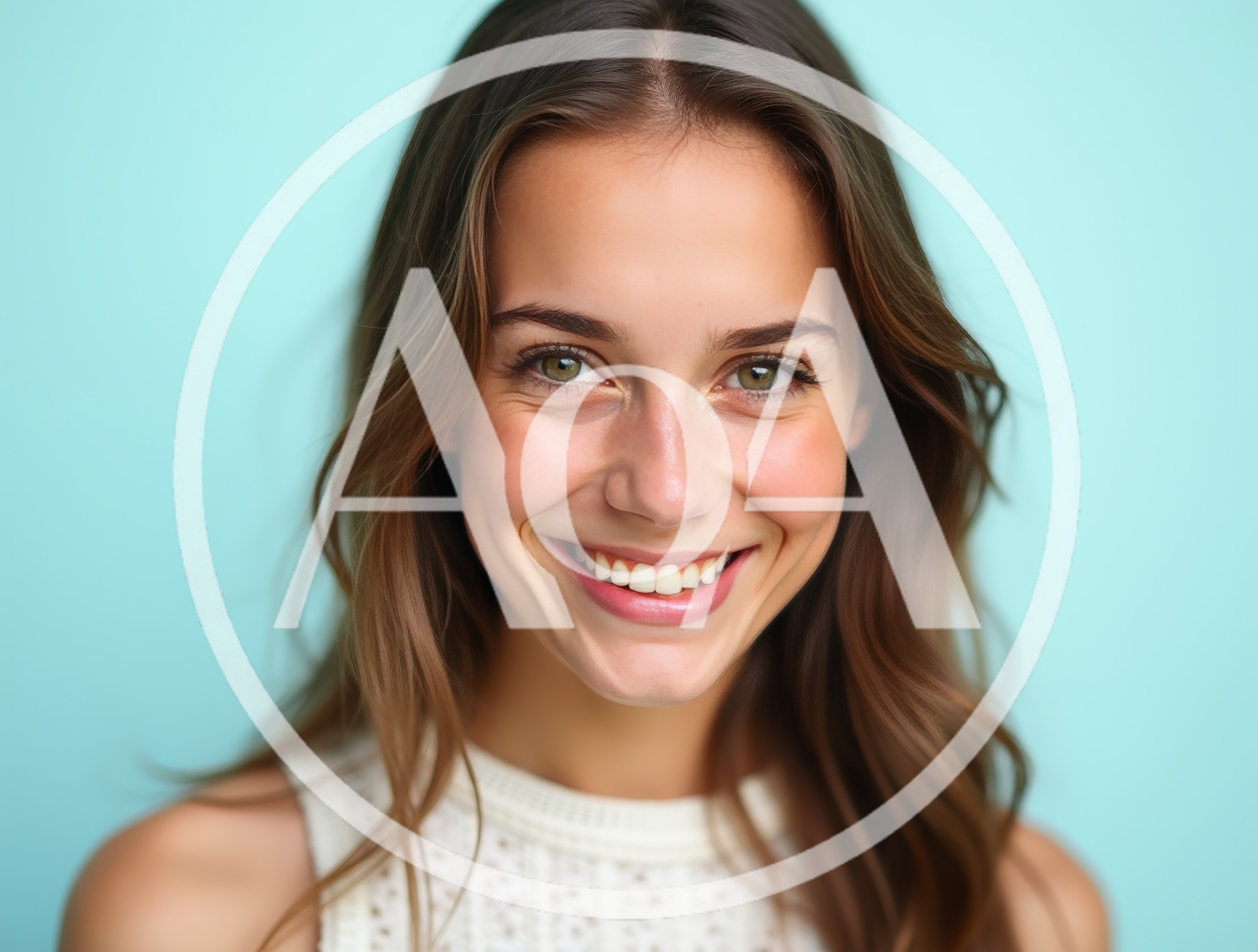 Portrait Of A Smiling Young Woman With Brown Hair