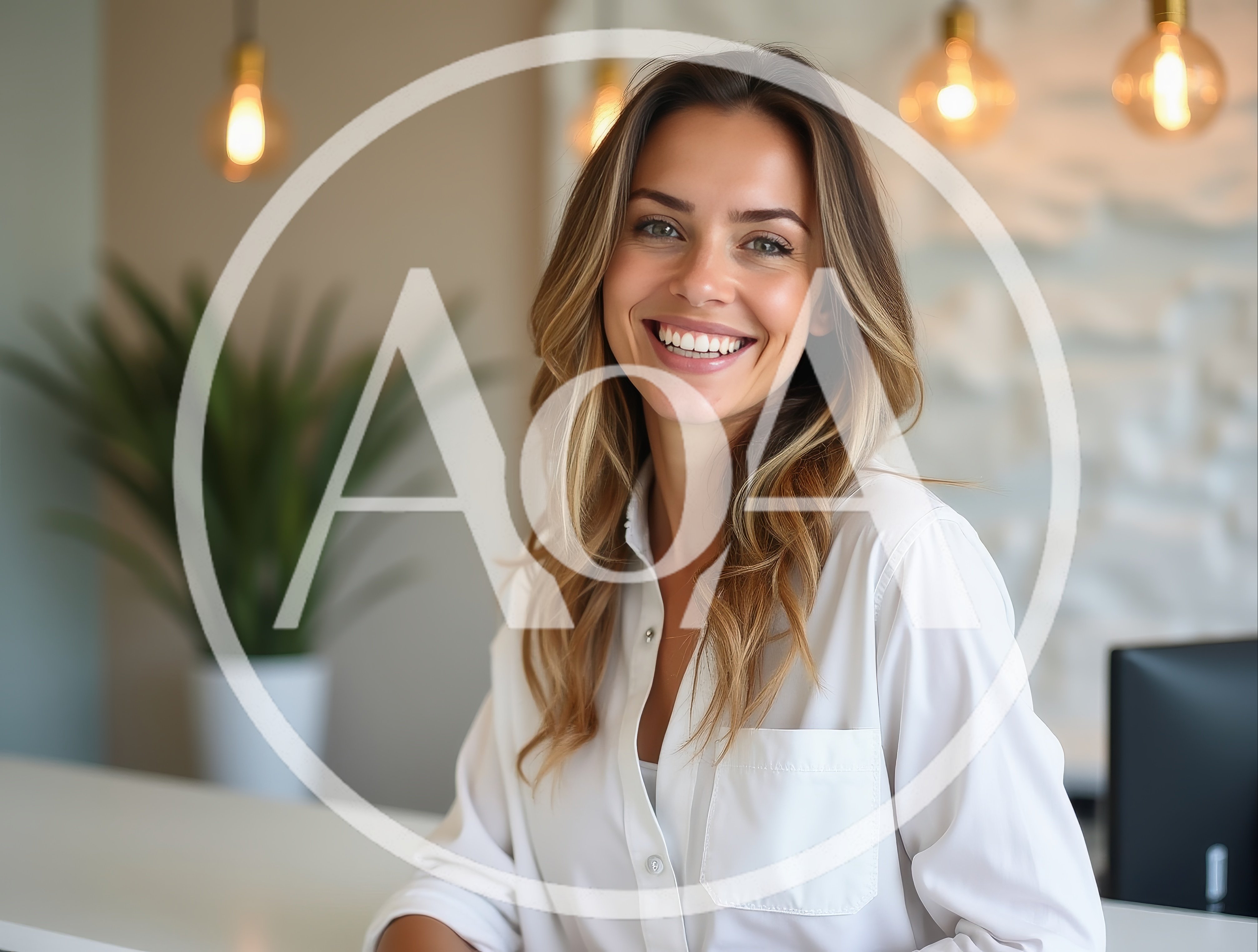 Smiling Professional Woman In A Modern Office Setting
