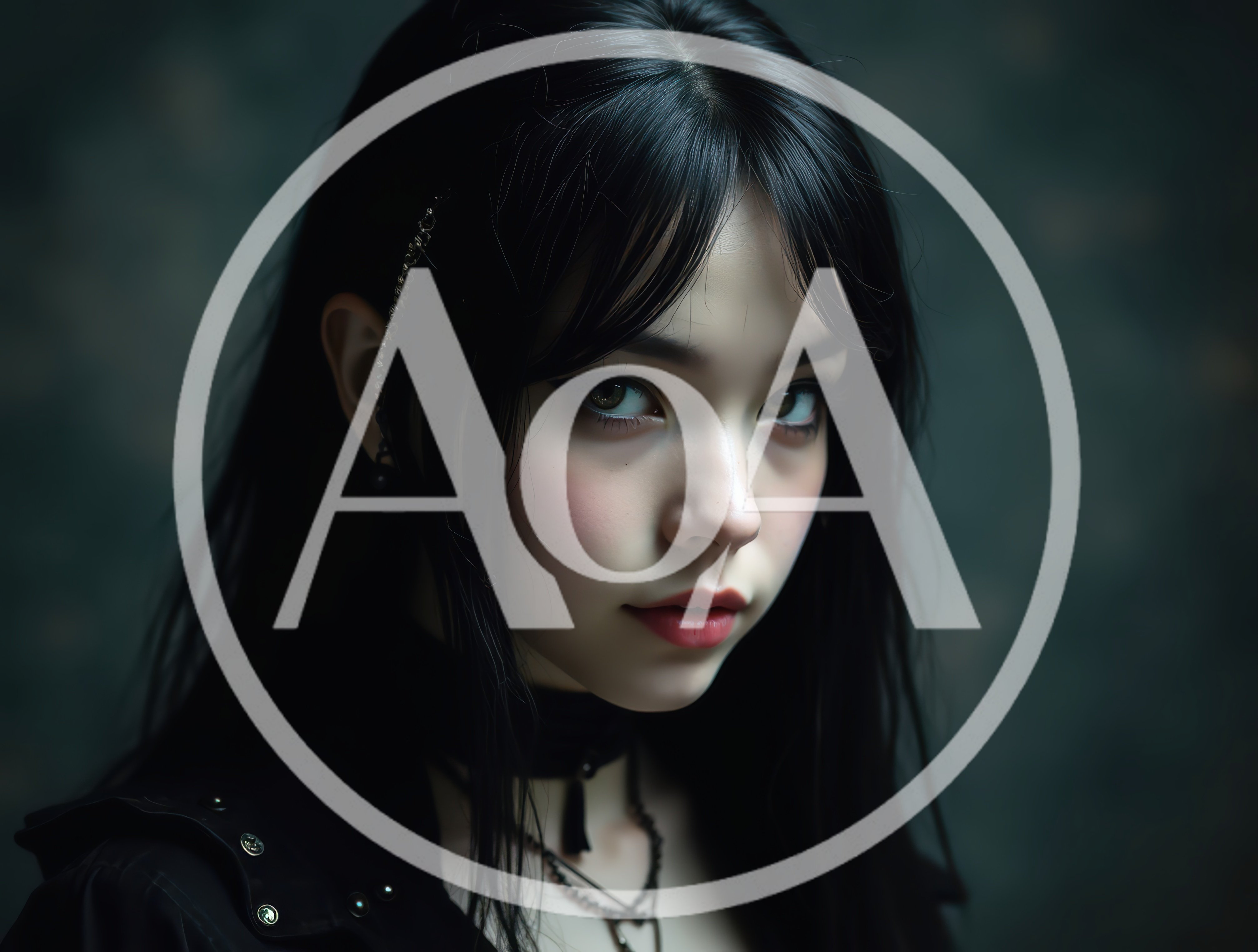 Portrait Of A Young Woman With Dark Aesthetic Style
