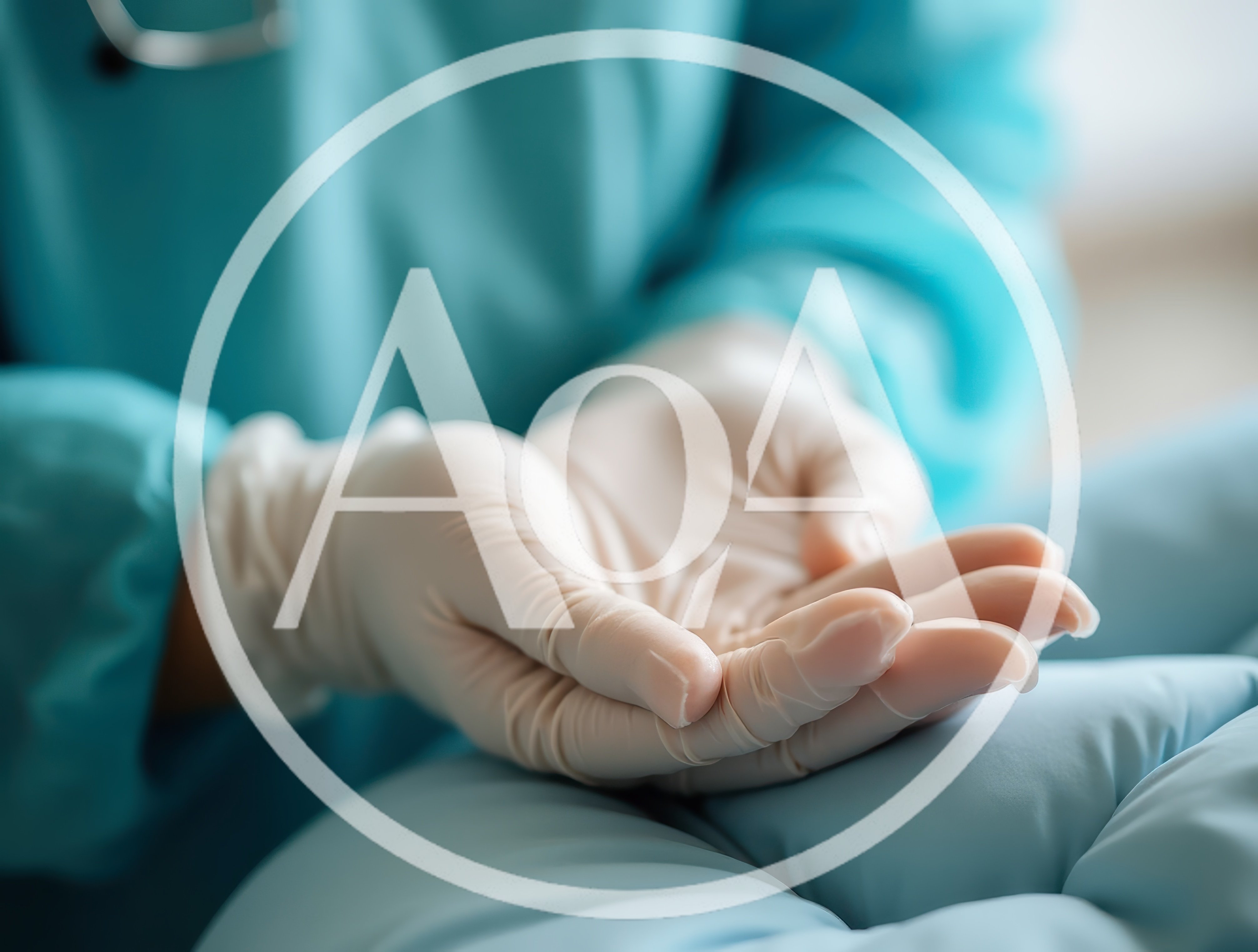 Medical Professional Wearing Sterile Gloves In Clinical Setting