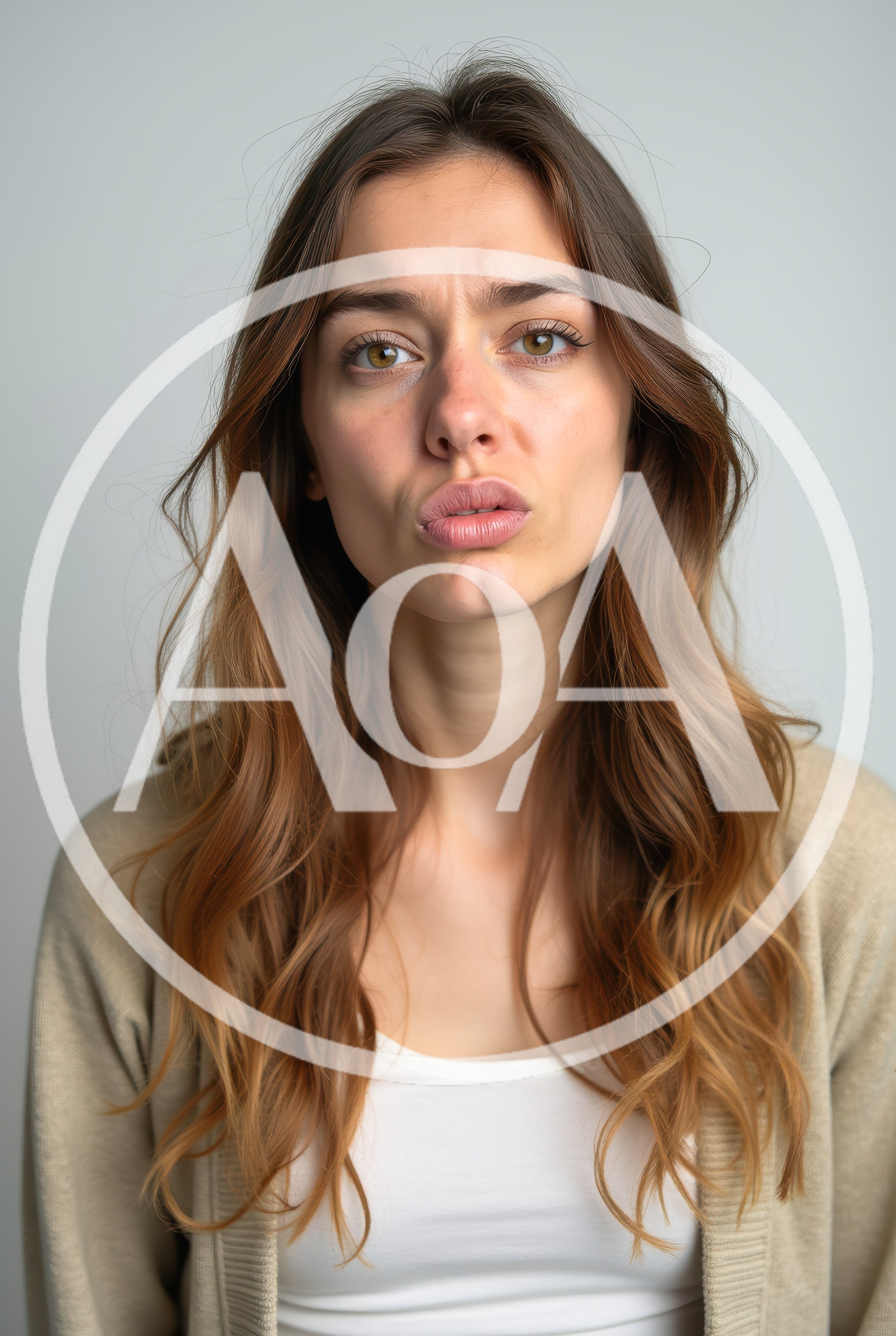 Young Woman Making A Pouty Expression