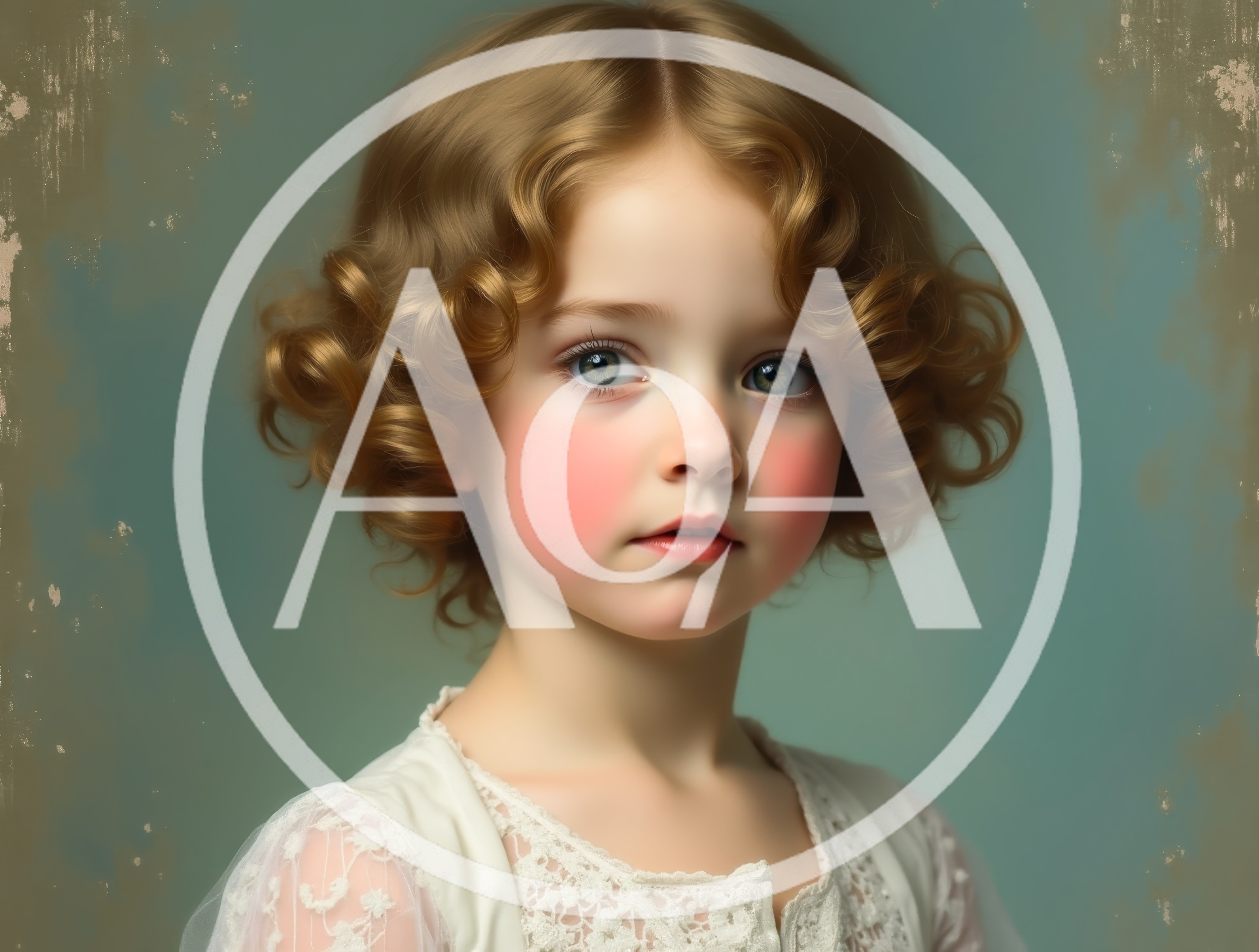 Portrait Of A Young Girl With Curly Hair