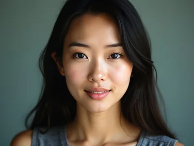 Portrait Of A Young Asian Woman Smiling
