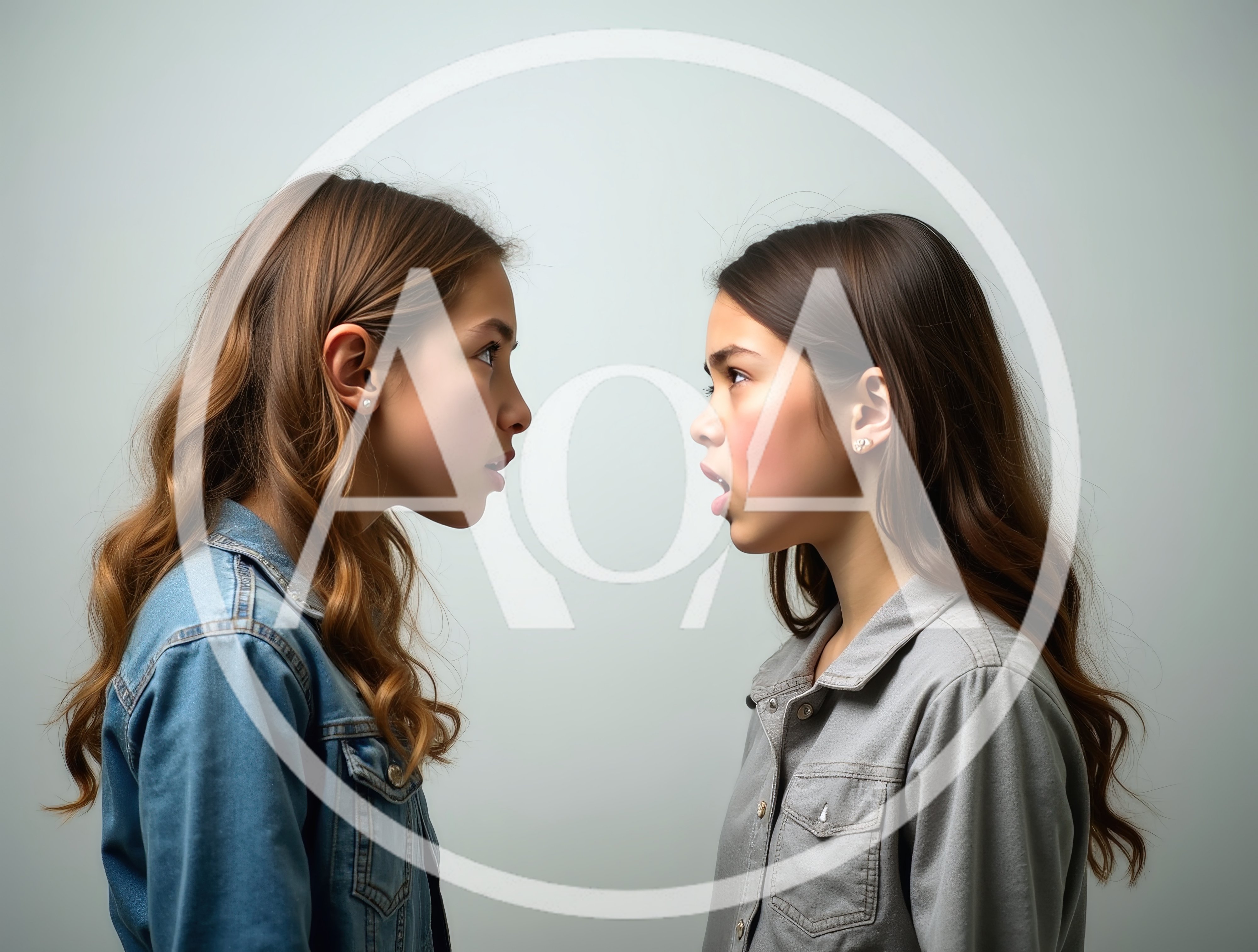 Two Young Girls Having A Heated Argument